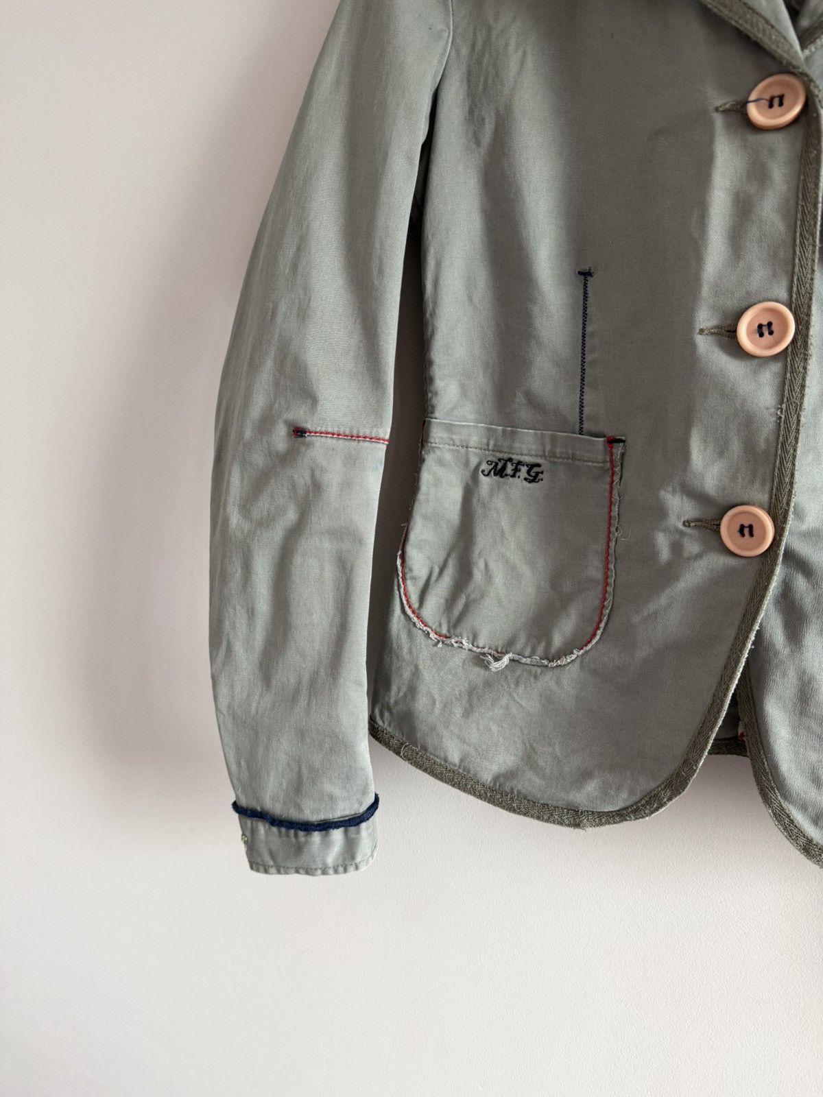 Marithe + Francois Girbaud Marithé François Girbaud Olive Cropped Jacket Size M / US 6-8 / IT 42-44 - 2 Thumbnail