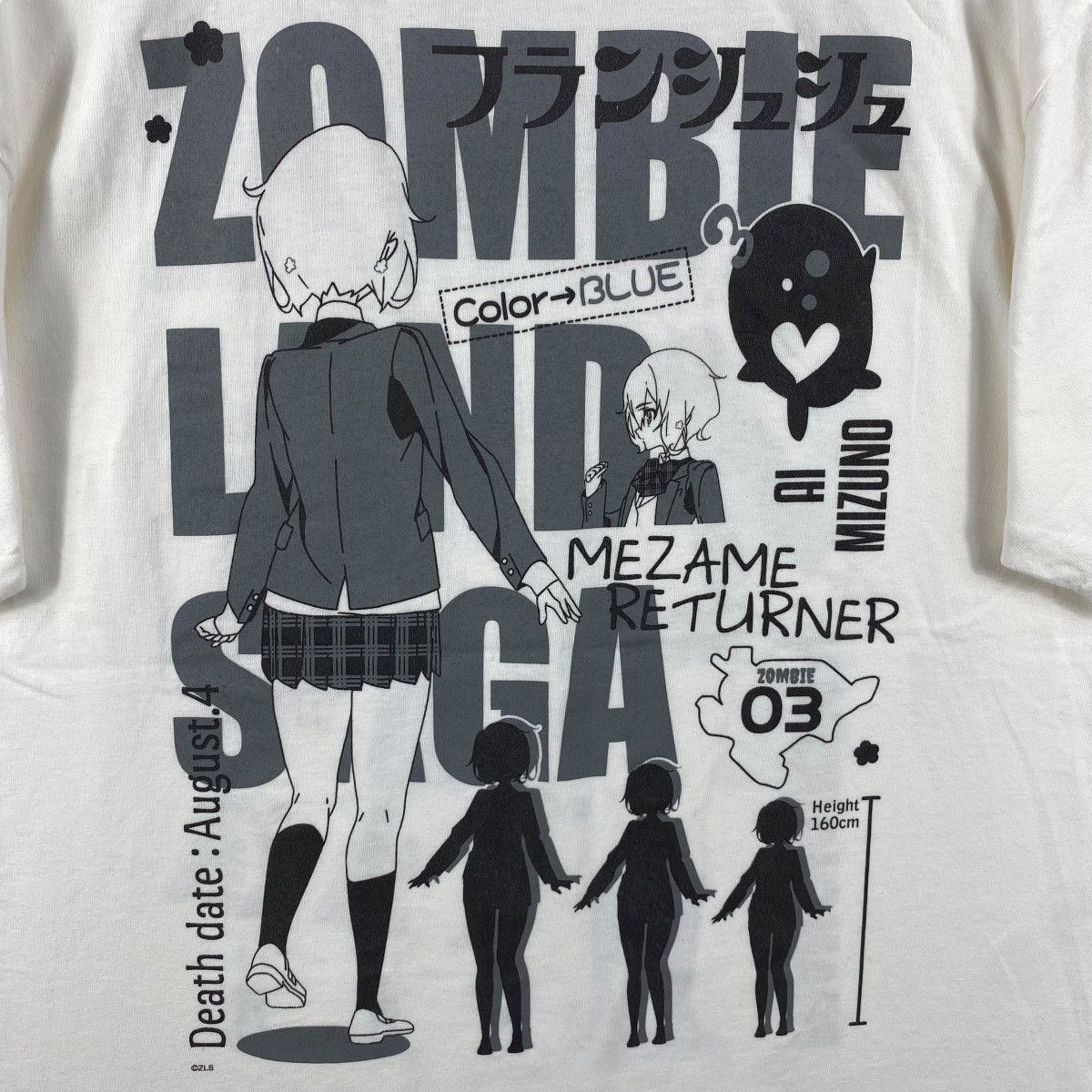 Anime × Japanese Brand ZOMBIE LAND SAGA Ai Mizuno Anime Tee Shirt Large Size Size US L / EU 52-54 / 3 - 5 Thumbnail