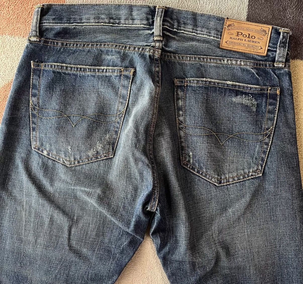 Ralph Lauren Ralph Lauren Distressed Patchwork Jeans K22 Size US 31 - 8 Thumbnail