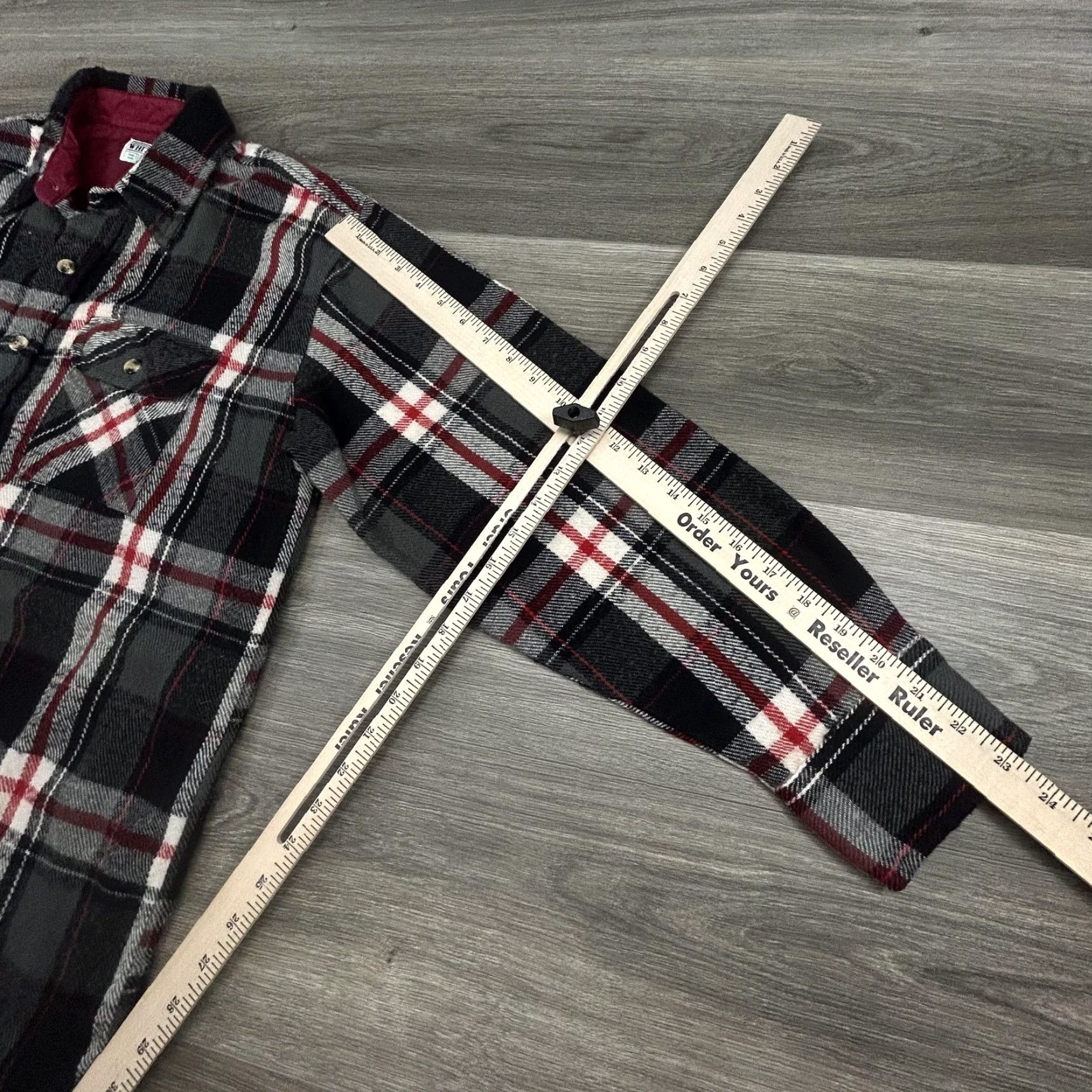 Vintage VINTAGE Whitefish Bay Shirt Jacket Mens XL Plaid Lined Flannel Black Red 80s 90s Size US XL / EU 56 / 4 - 8 Thumbnail