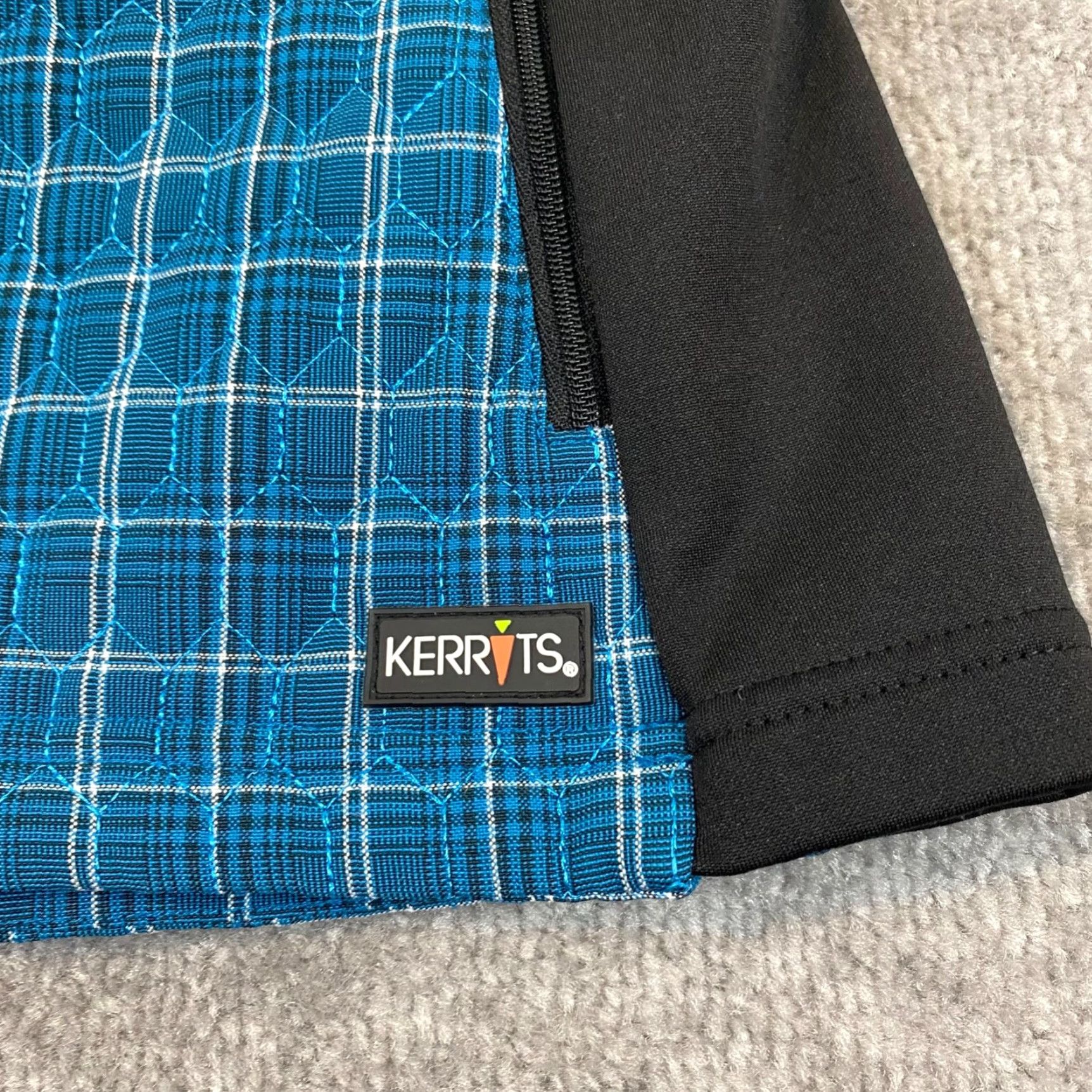 Vintage Kerrits Vest Womens L Blue Plaid Asymmetrical Zip Cowl Neck Equestrian Western Vest Size L / US 10 / IT 46 - 2 Thumbnail