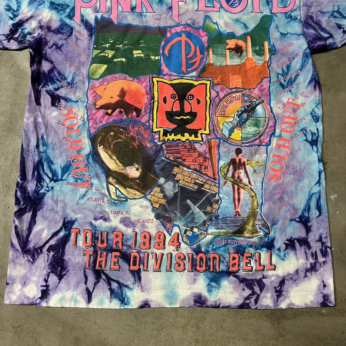 Band Tees × Vintage Vintage 80’s Pink Floyd Album Tribute AOP Band T-Shirt Size US XL / EU 56 / 4 - 8 Thumbnail