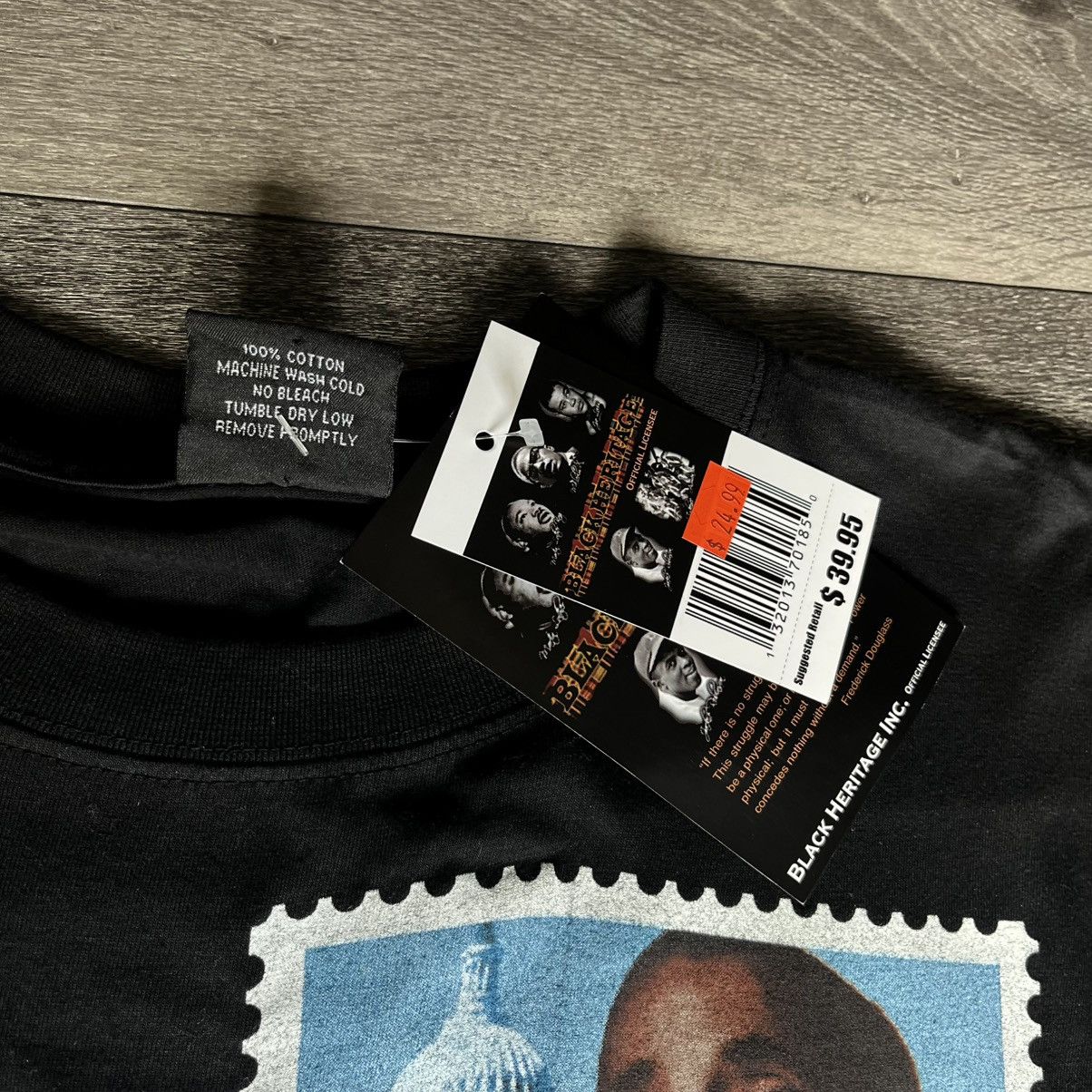 Vintage New Vintage Black Heritage Stamps Logo Black History T Shirt Size US XXL / EU 58 / 5 - 7 Thumbnail