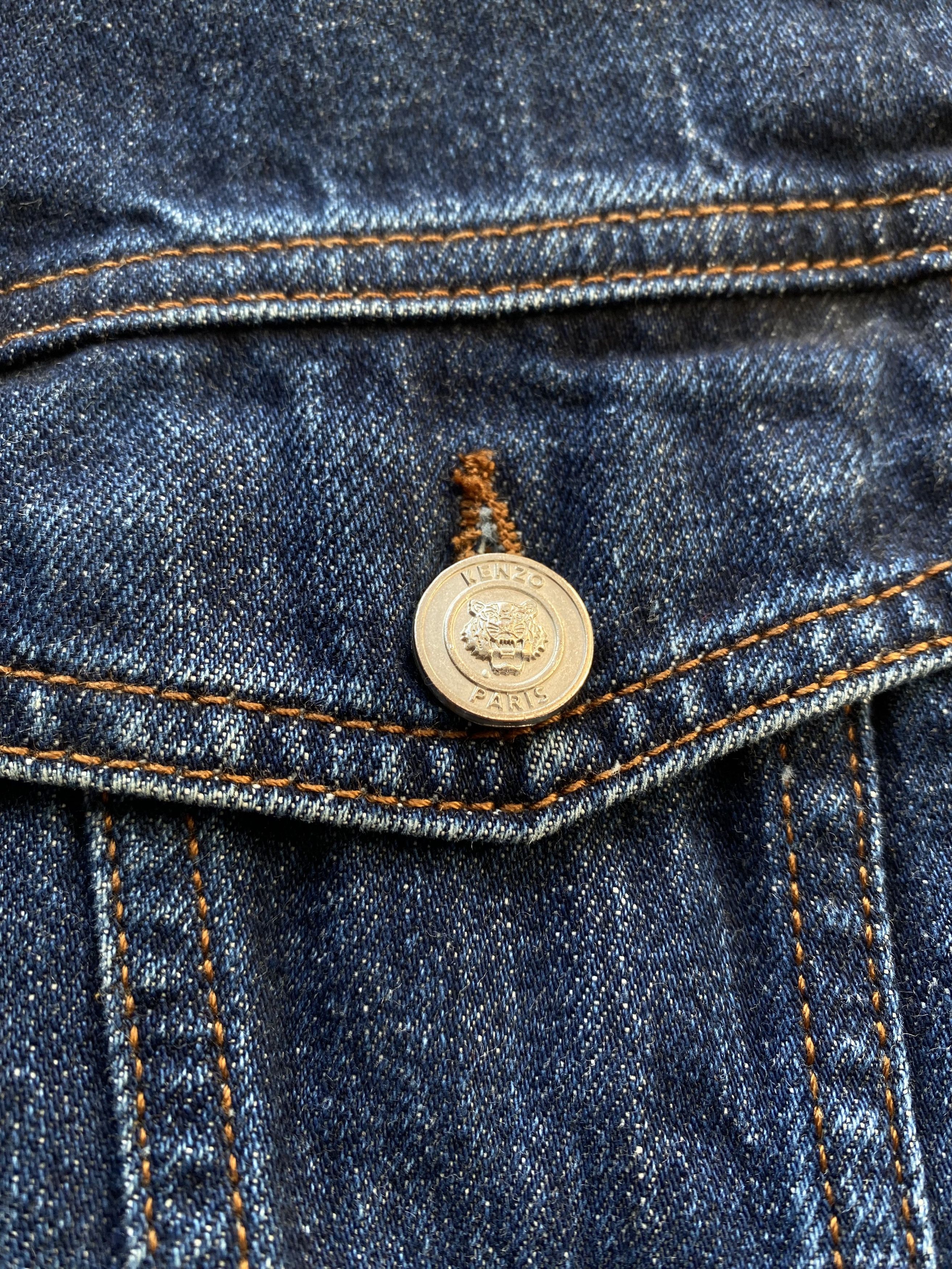 Kenzo Kenzo Denim Jacket Bomber Badge Size US S / EU 44-46 / 1 - 6 Thumbnail