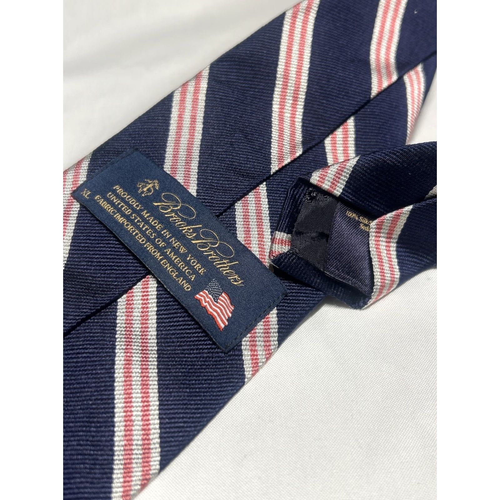 Brooks Brothers Brooks Brothers Tie Silk Striped Navy Silver Mini BB#1 the Rep Tie Men Classic 57"-60" Blue Size ONE SIZE - 6 Thumbnail