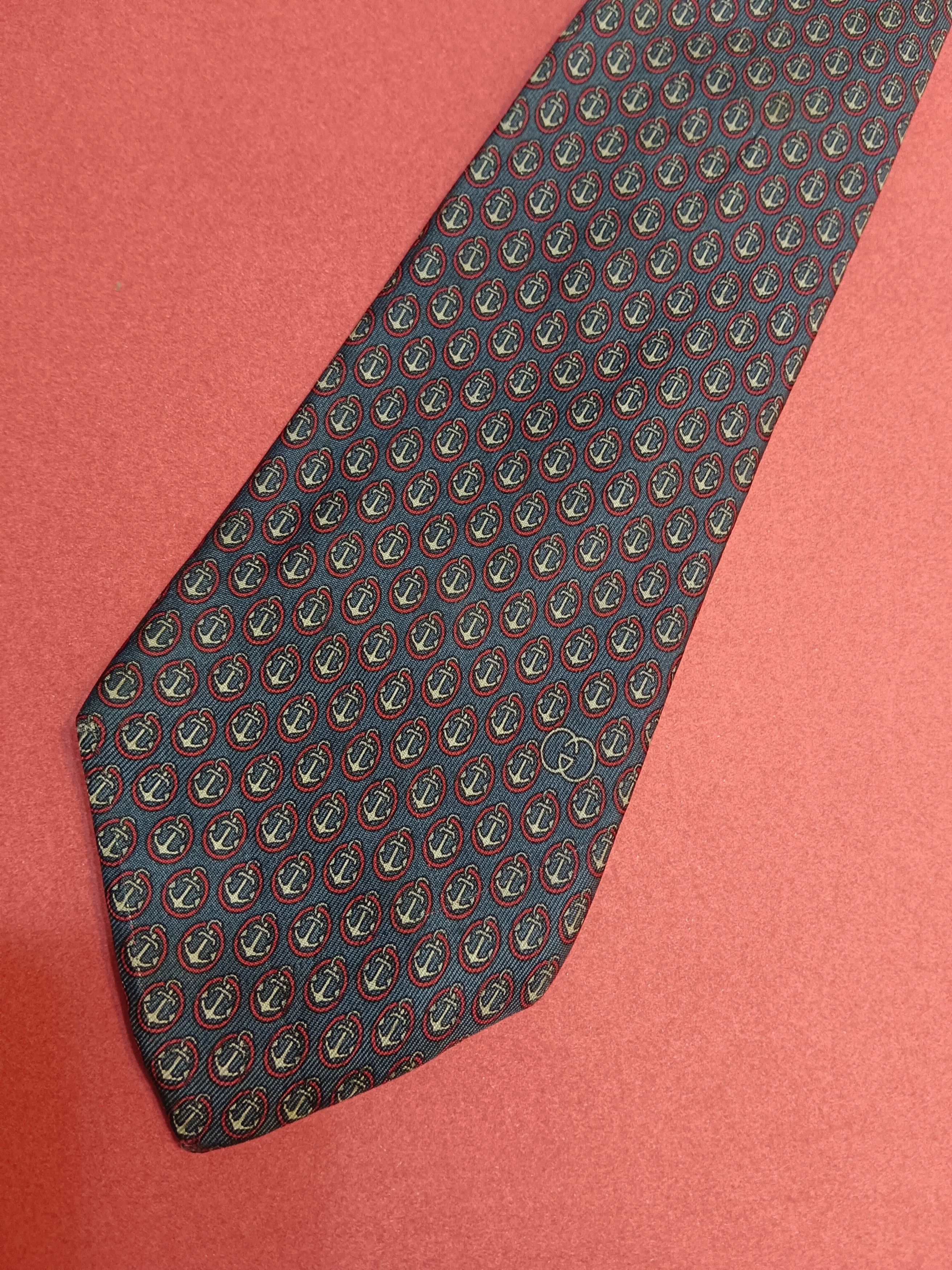 Gucci Vtg 80s GUCCI Silk Men's Tie Italy Size ONE SIZE - 3 Thumbnail