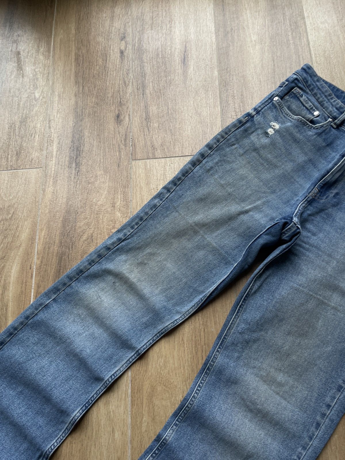 Vintage Vintage Flared Jeans Dirty Avant Garde Slim Japanese wide Size US 32 / EU 48 - 3 Thumbnail
