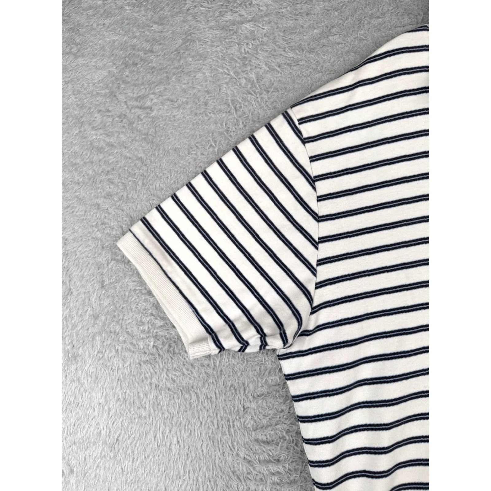 Ralph Lauren VINTAGE Ralph Lauren Polo Shirt Men XL White Blue Stripe Cotton Read Size US XL / EU 56 / 4 - 3 Thumbnail