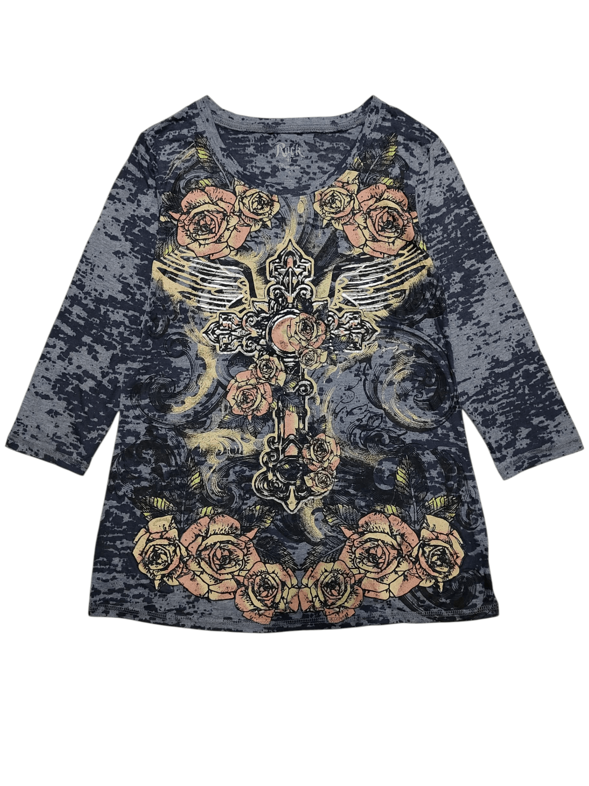 Wrangler Rock❤️‍🔥Cross Tatto Art Mesh Long Sleeve