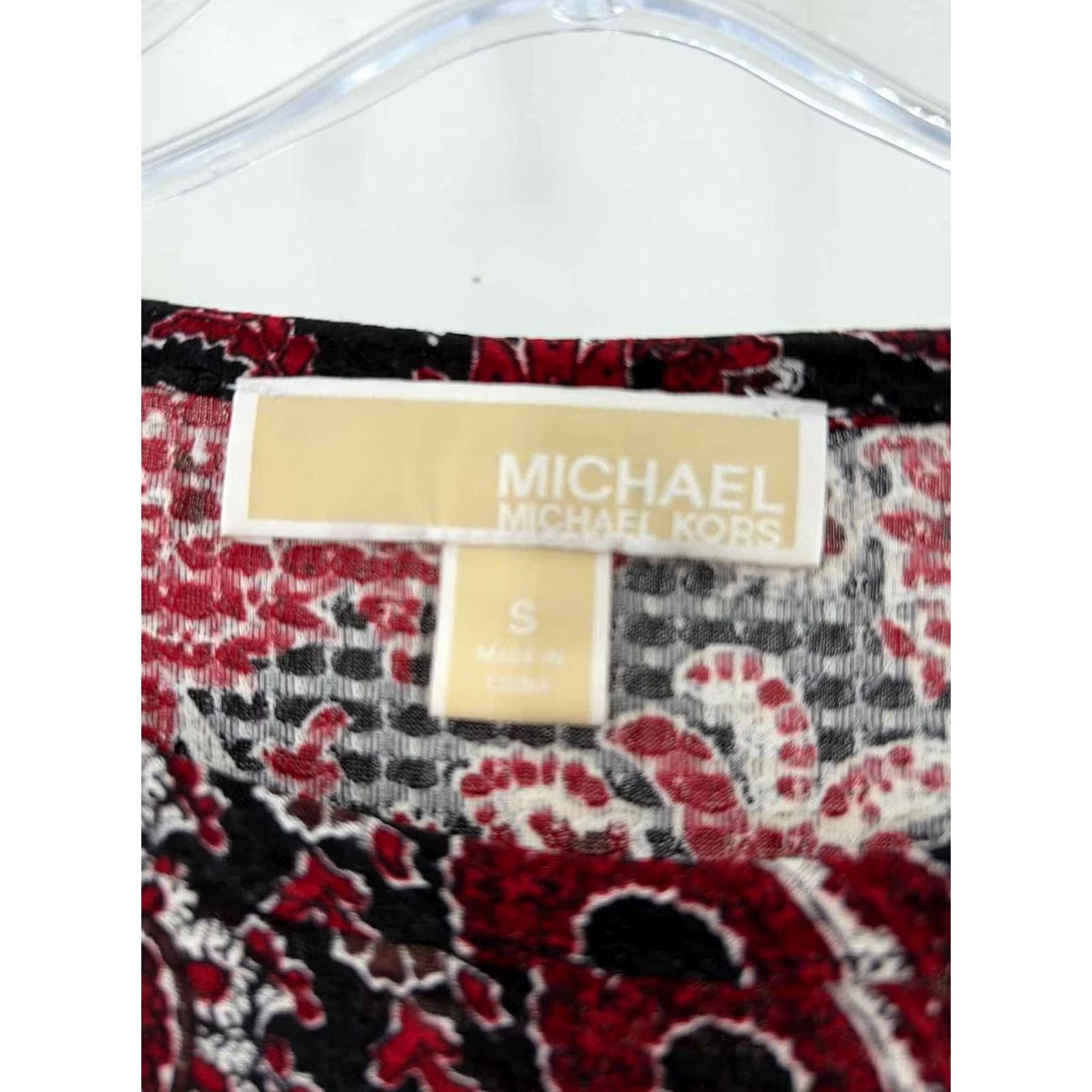Vintage Pre-Owned MICHAEL Michael Kors Red Size Small Long Sleeve Blouse Size S / US 4 / IT 40 - 2 Thumbnail