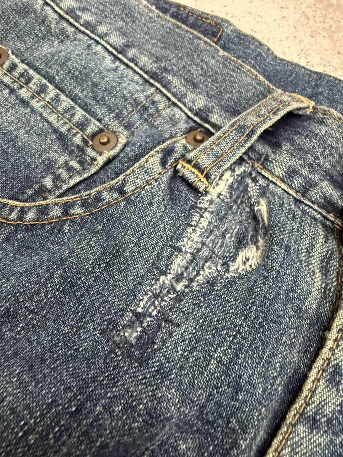 Hysteric Glamour HYSTERIC GLAMOUR Flare Heavy Stitch Boro Denim Jeans Size US 30 / EU 46 - 22 Thumbnail