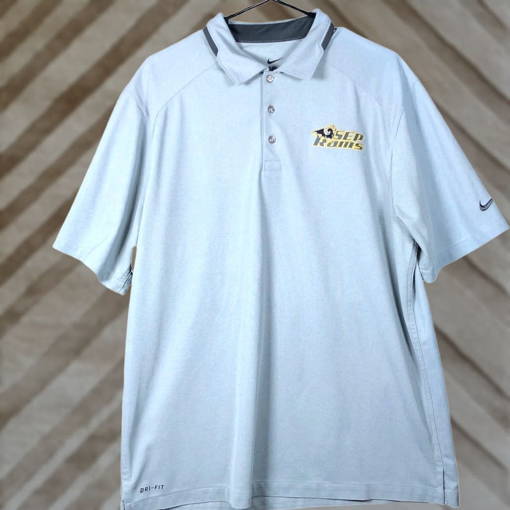 Nike Nike Mens Polo Shirt Gray Dri Fit Short Sleeve Large L Size US L / EU 52-54 / 3 - 1 Thumbnail