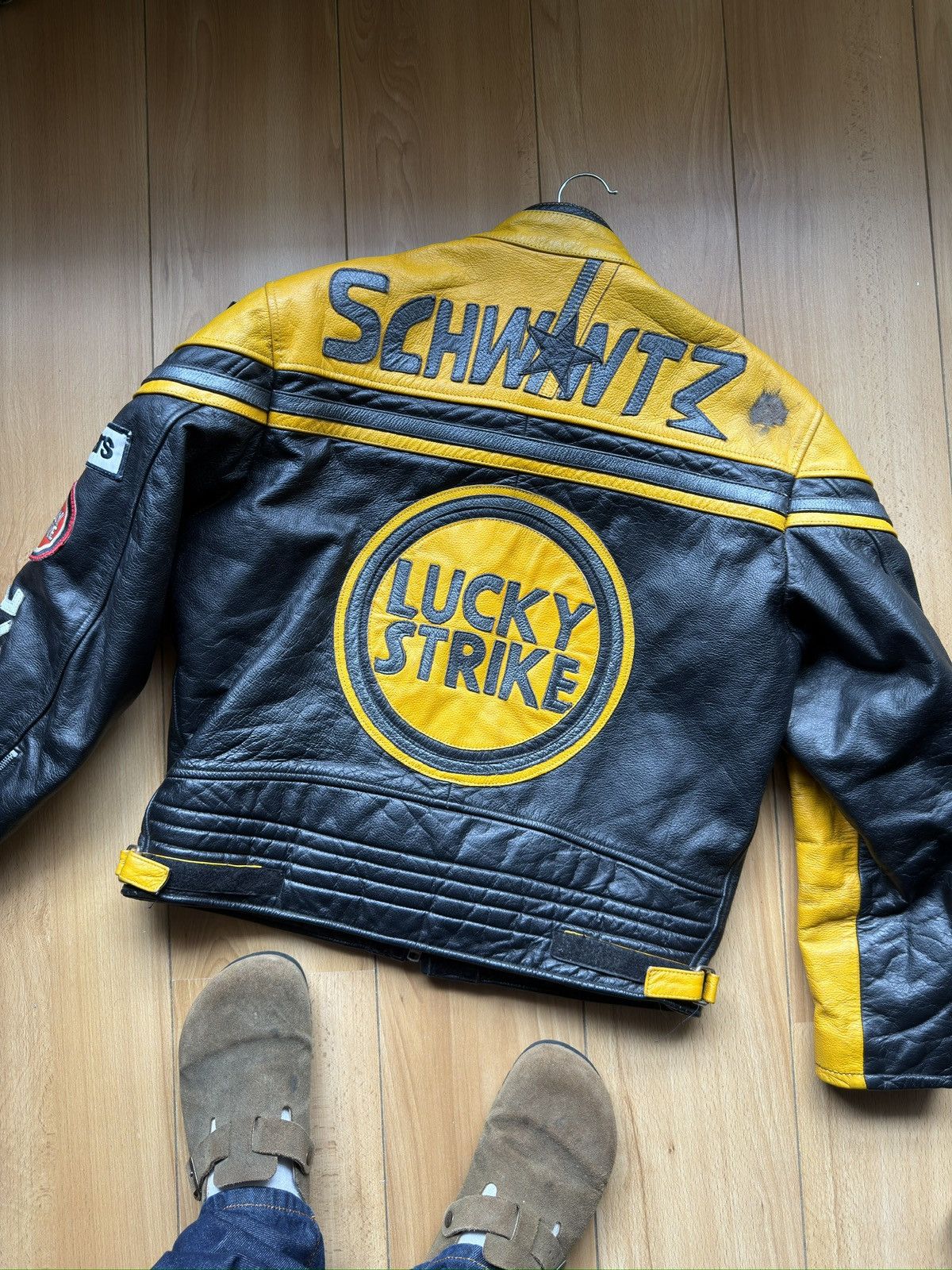 Leather Real leather jacket racing arrow lucky strike arai michelin Size US L / EU 52-54 / 3 - 17 Thumbnail