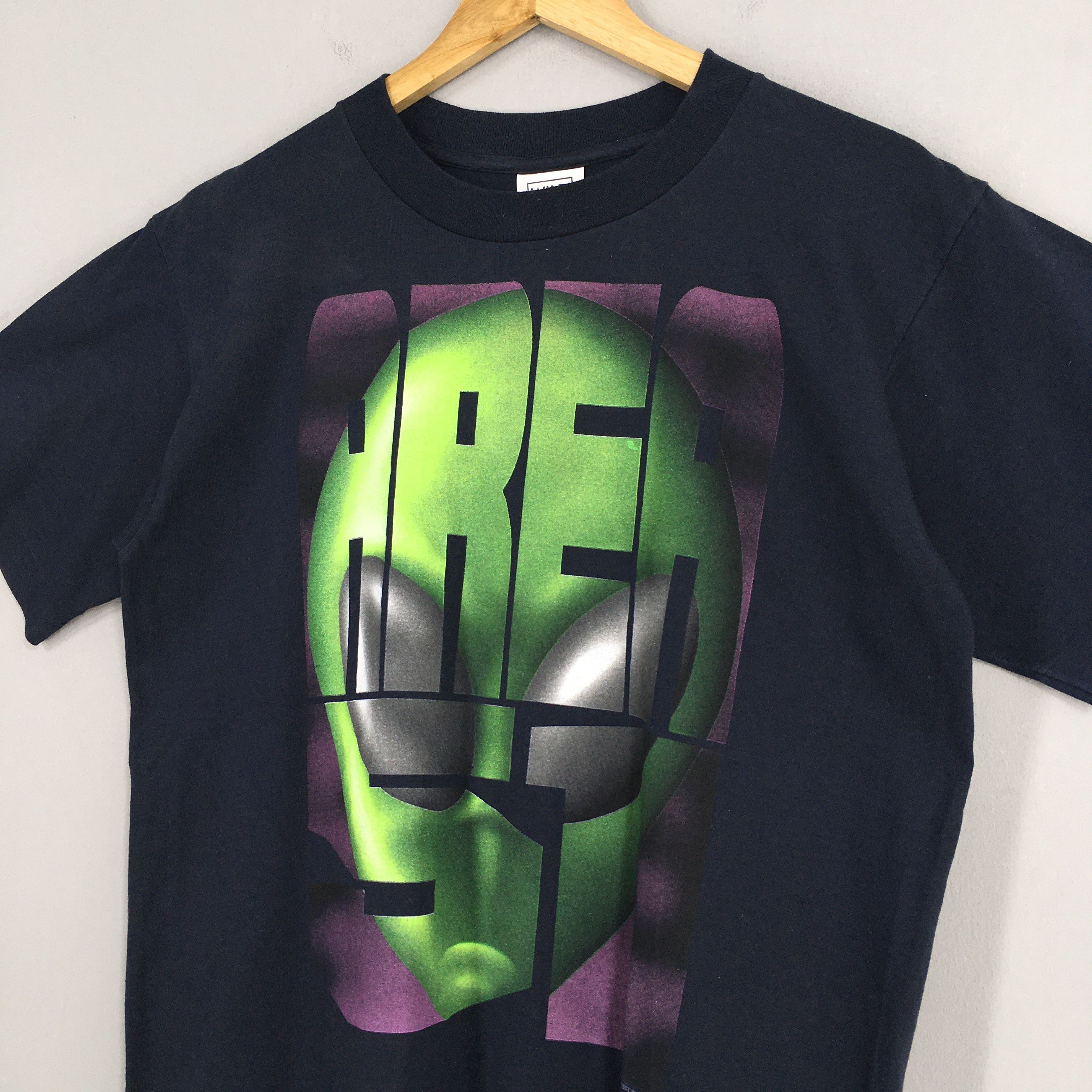Alien Workshop × Vintage Vintage 90's Alien Head Area 51 Black T shirt Medium Size US M / EU 48-50 / 2 - 3 Thumbnail