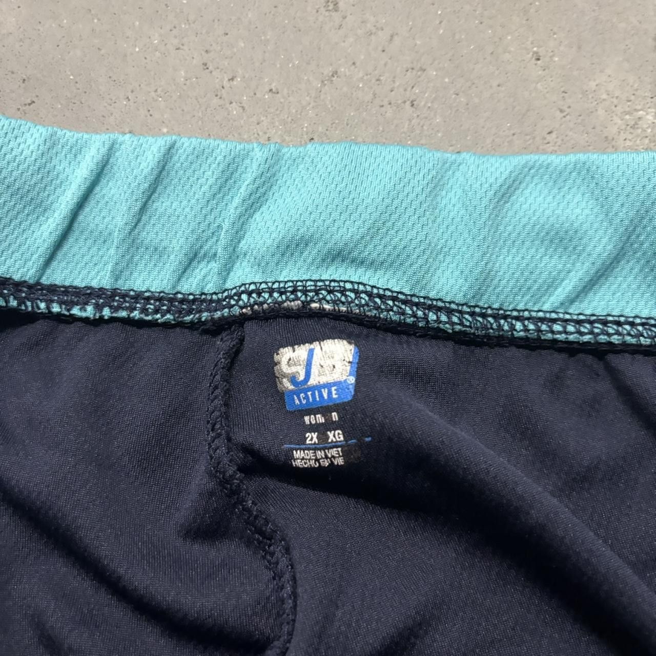 Japanese Brand × Vintage Crazy Vintage Y2K/2000s Baggy Navy Blue Striped Skater Wide Leg Track Pants! Size US 34 / EU 50 - 5 Thumbnail