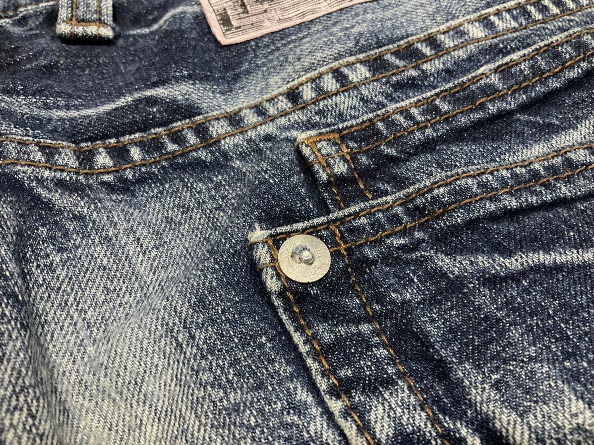 Japanese Brand 🔥Sick Y2K JPEGG Stud Denim Faded LGB Size US 33 - 9 Thumbnail