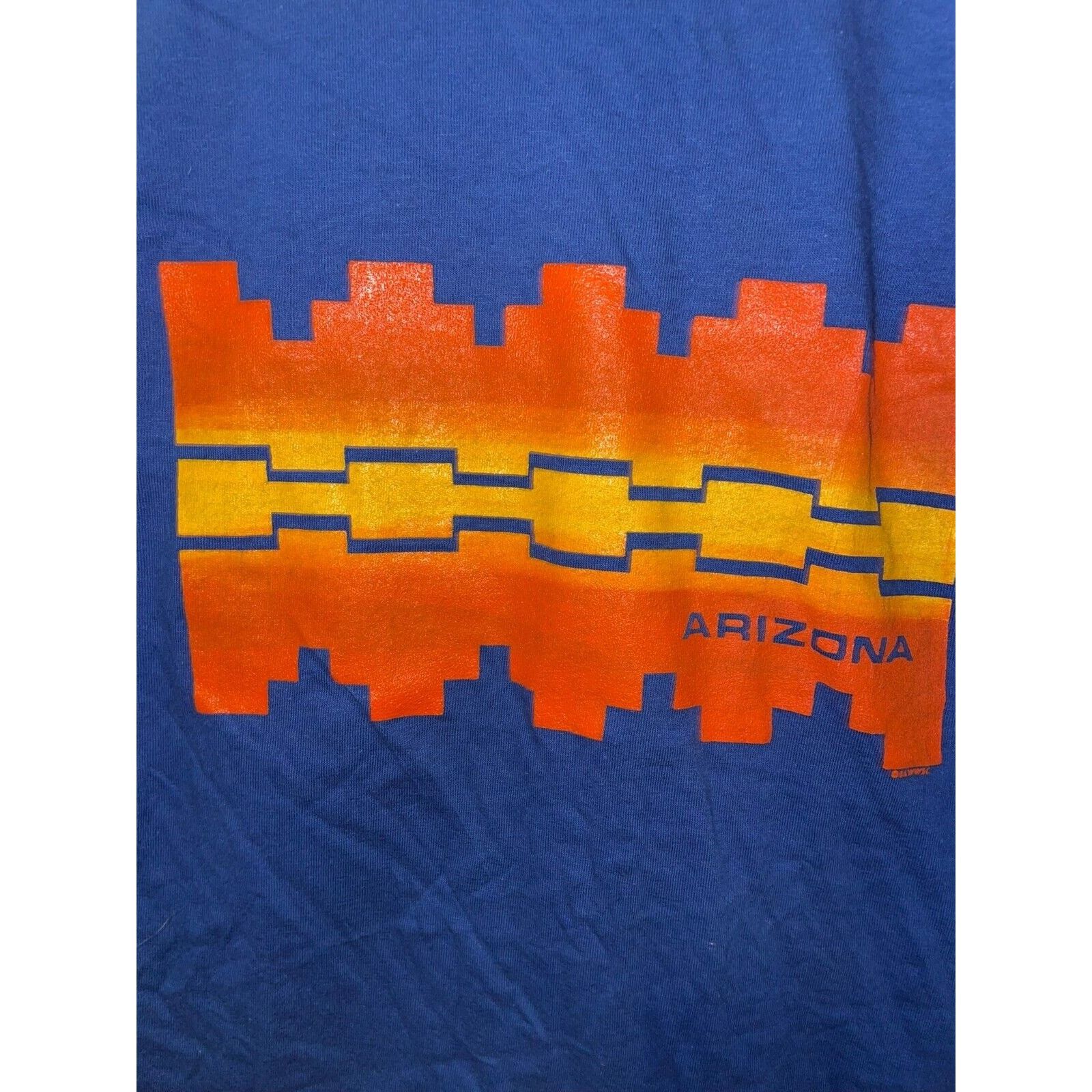 Other Vintage 80s Arizona Shirt State Orange Blue Tee 1986 Medium Size US M / EU 48-50 / 2 - 2 Thumbnail
