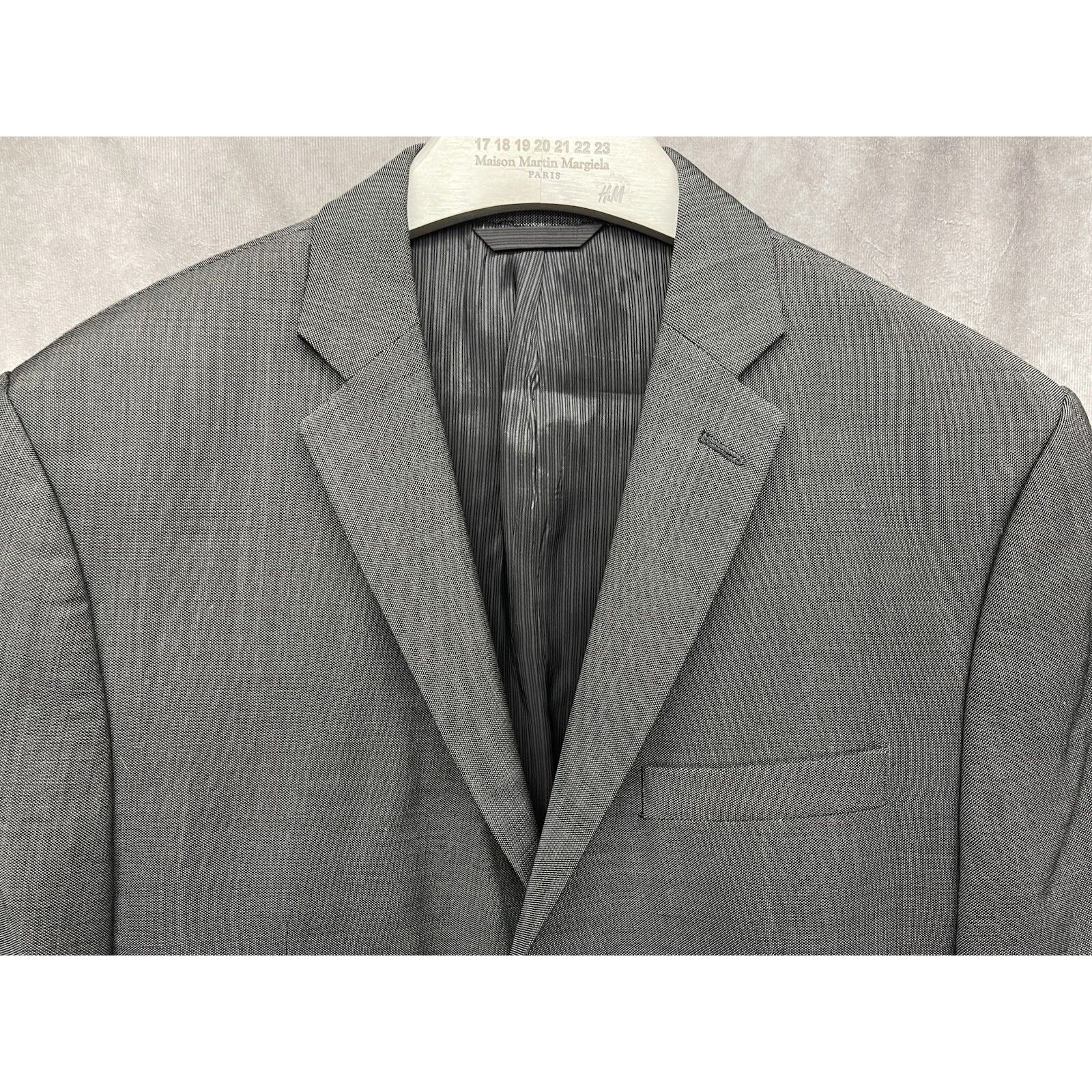 Calvin Klein Calvin Klein Gray Slim Fit Notch Lapel Wool Suit Jacket Size Size 44R - 5 Thumbnail