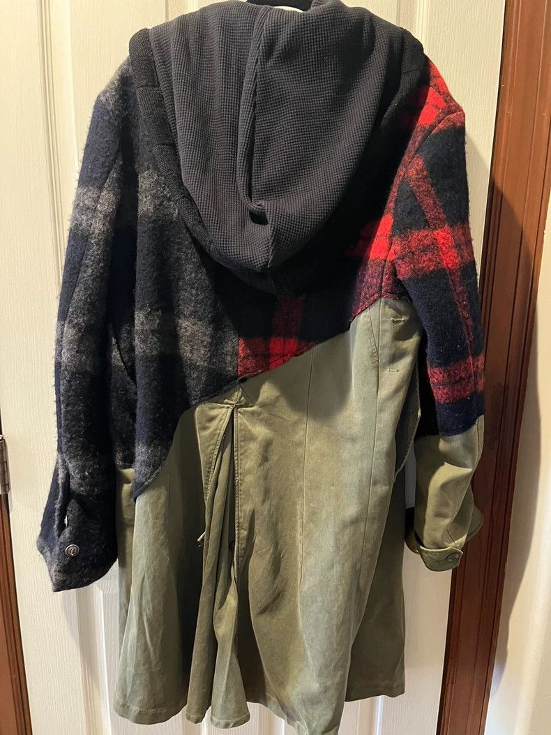 Greg Lauren greg lauren size 2 Red and black cashmere blended patchwor Size US M / EU 48-50 / 2 - 3 Thumbnail