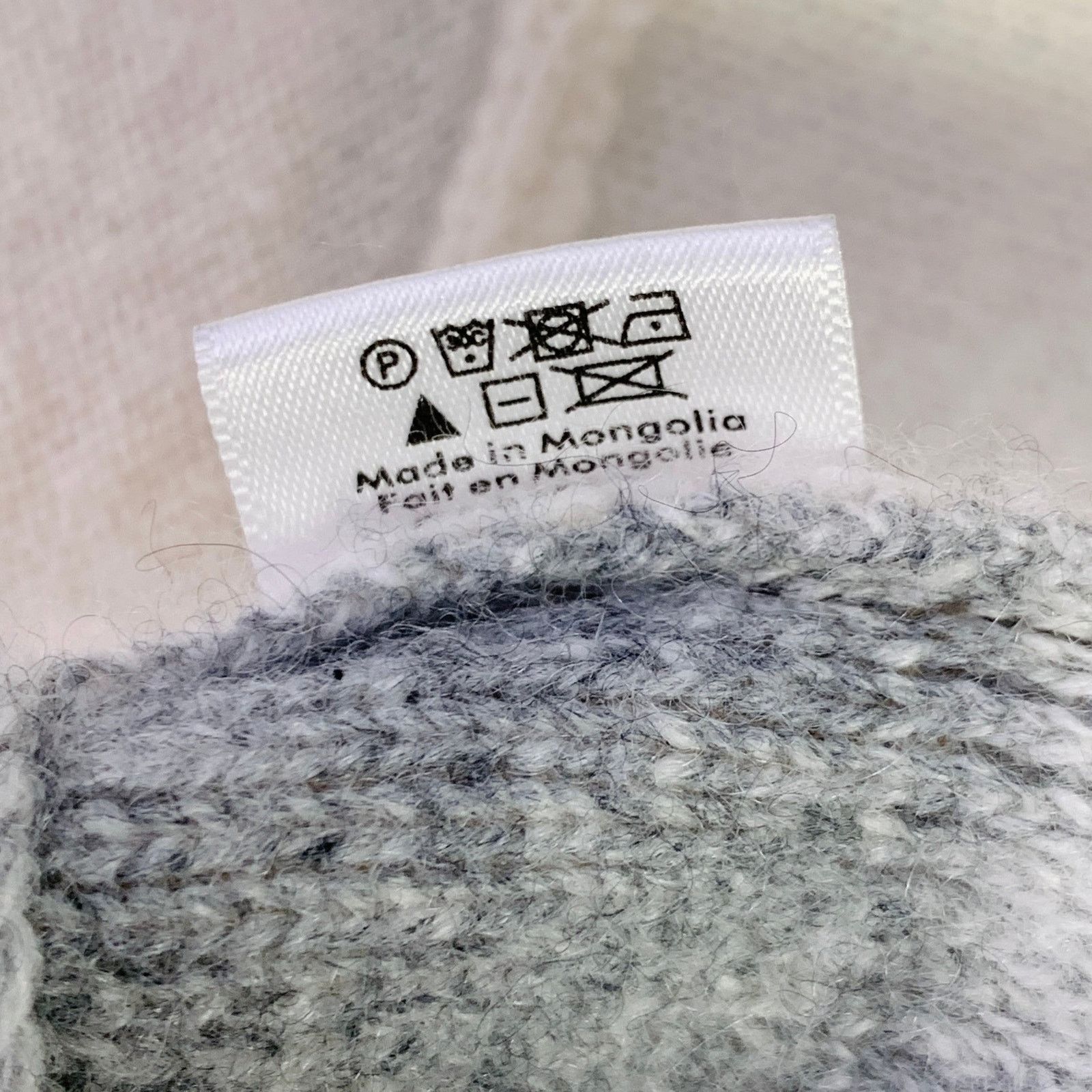 Other BLACK GOAT M Grey Cream Cashmere Stripe Open Front Cardigan Size M / US 6-8 / IT 42-44 - 6 Thumbnail