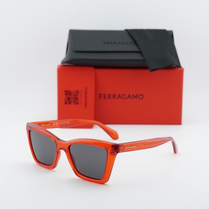 Salvatore Ferragamo SF2039SE 616 Sunglasses Red Cat Eye display picture 1