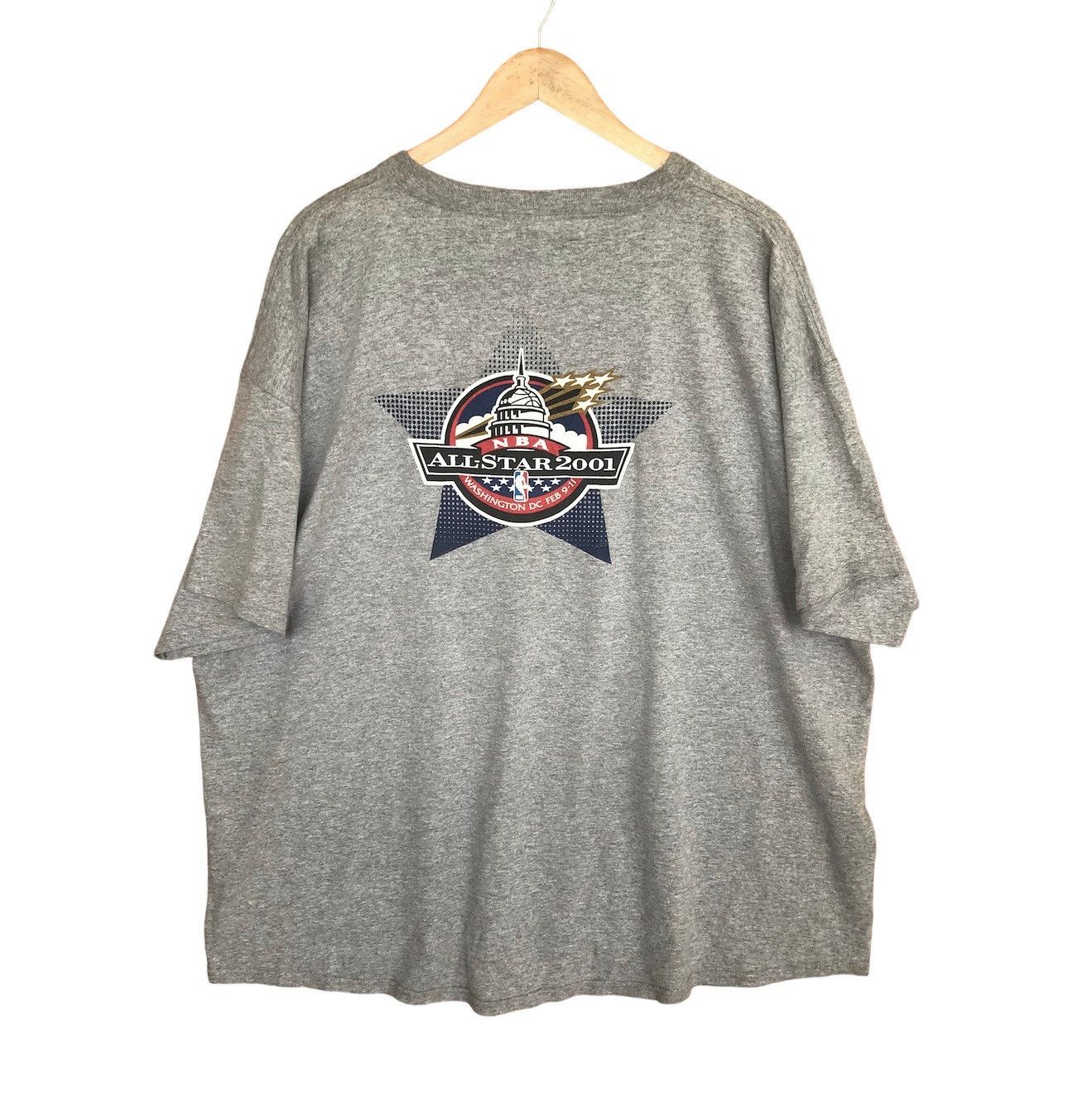 image of Vintage Nike Nba All Star 2001 T-Shirt in Grey, Men's (Size 2XL)