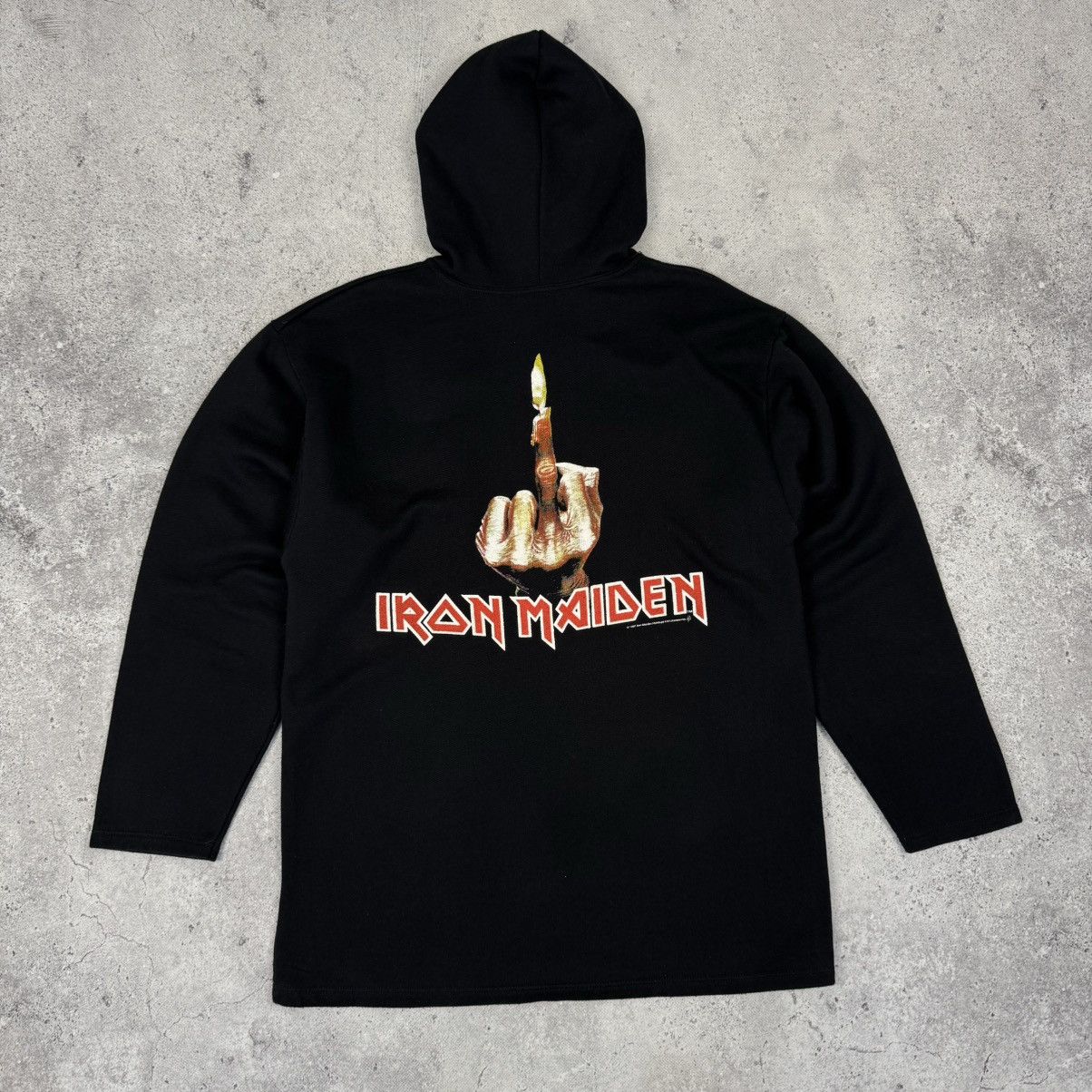 Band Tees Vintage Iron Maiden 1997 Middle Finger Logo Hoodie Size US XL / EU 56 / 4 - 2 Thumbnail
