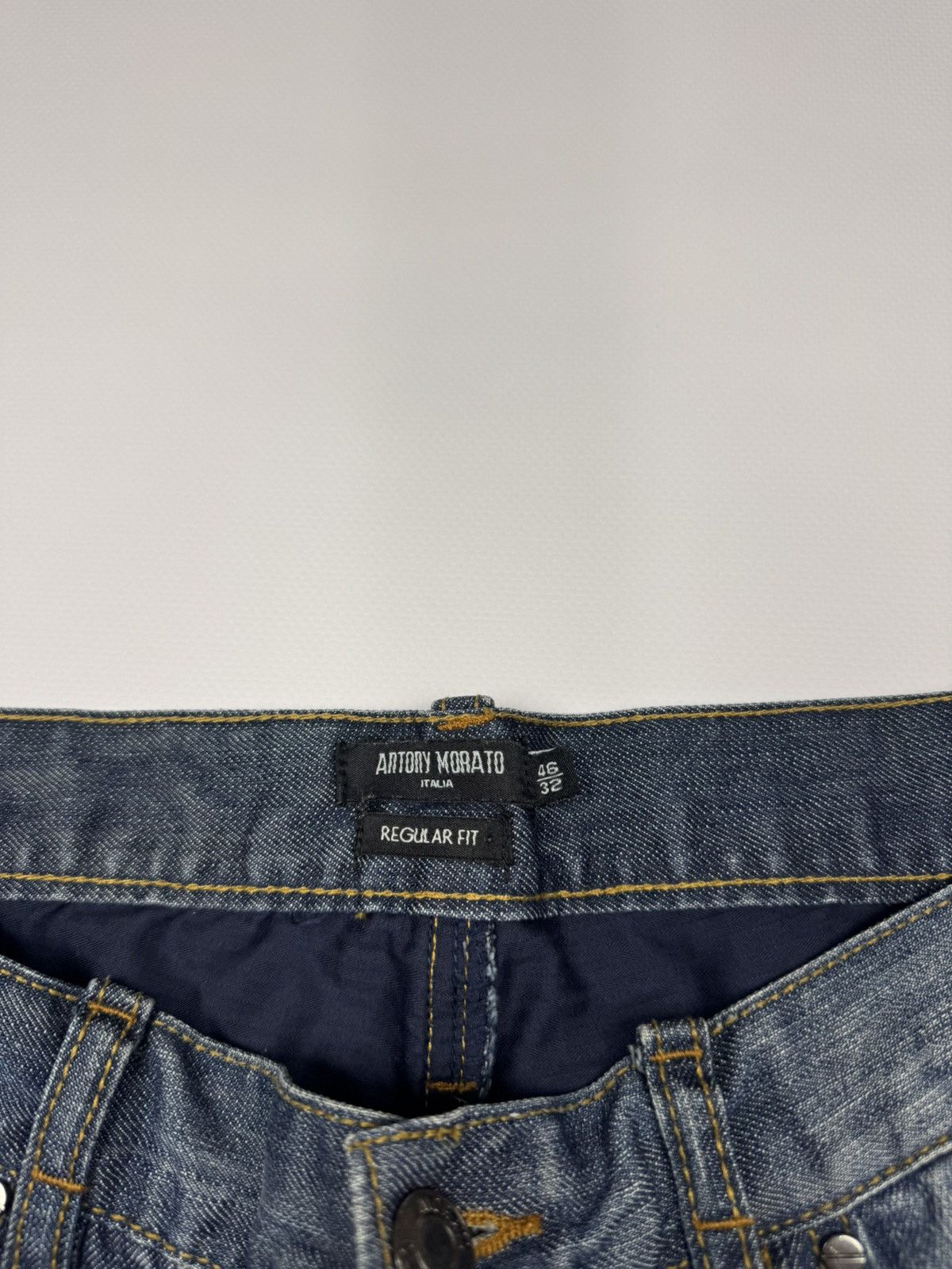 If Six Was Nine Vintage Antony Morato Zip Faded Jeans Size US 32 / EU 48 - 6 Thumbnail