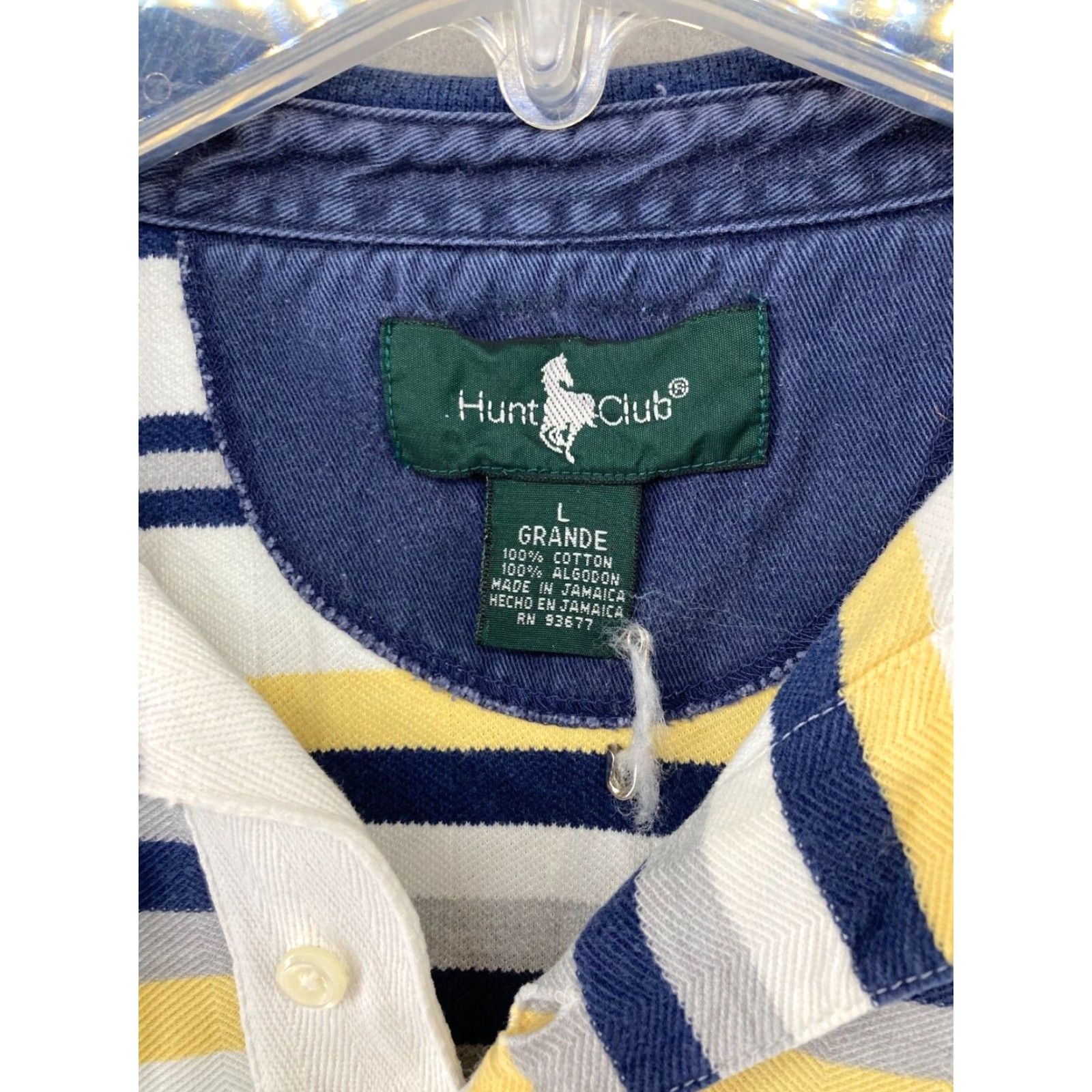 Vintage Hunt Club Mens Polo Shirt Large Striped Vintage Golf Size US L / EU 52-54 / 3 - 5 Thumbnail