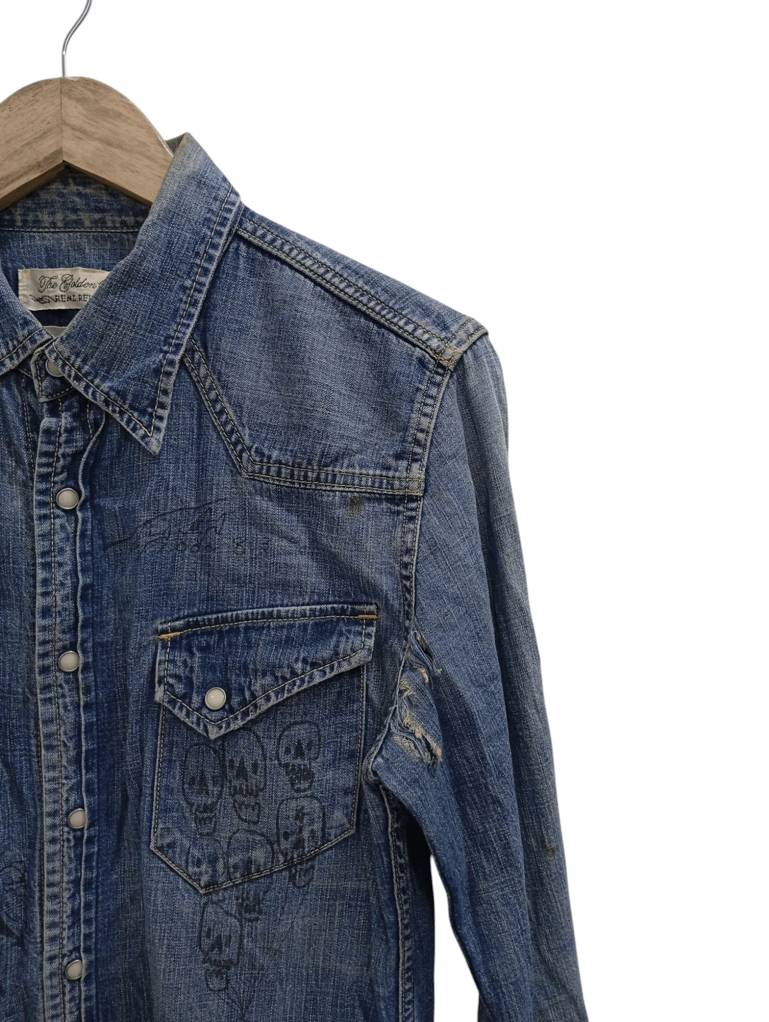 Japanese Brand × Remi Relief 🔥🔥Remi Relief Artwork Denim Chambray Shirt Size US M / EU 48-50 / 2 - 12 Thumbnail