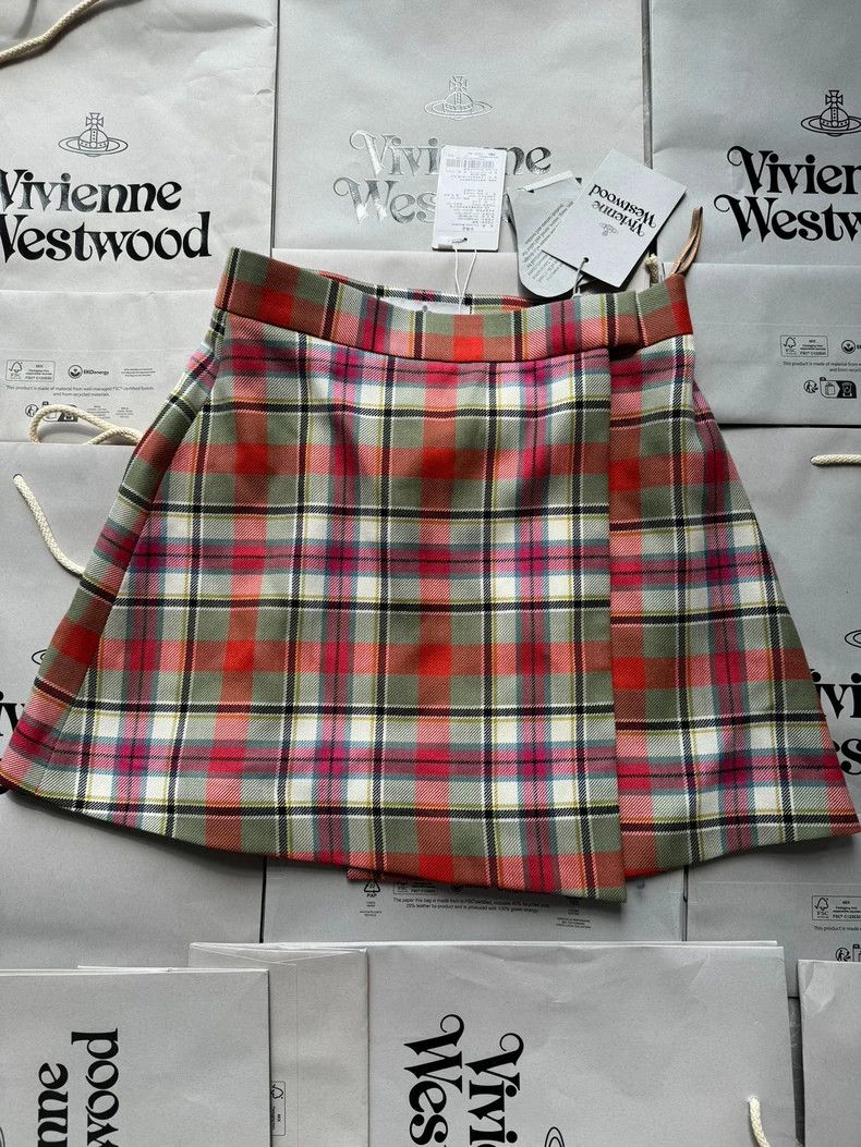 Vivienne Westwood Wool plaid skirt