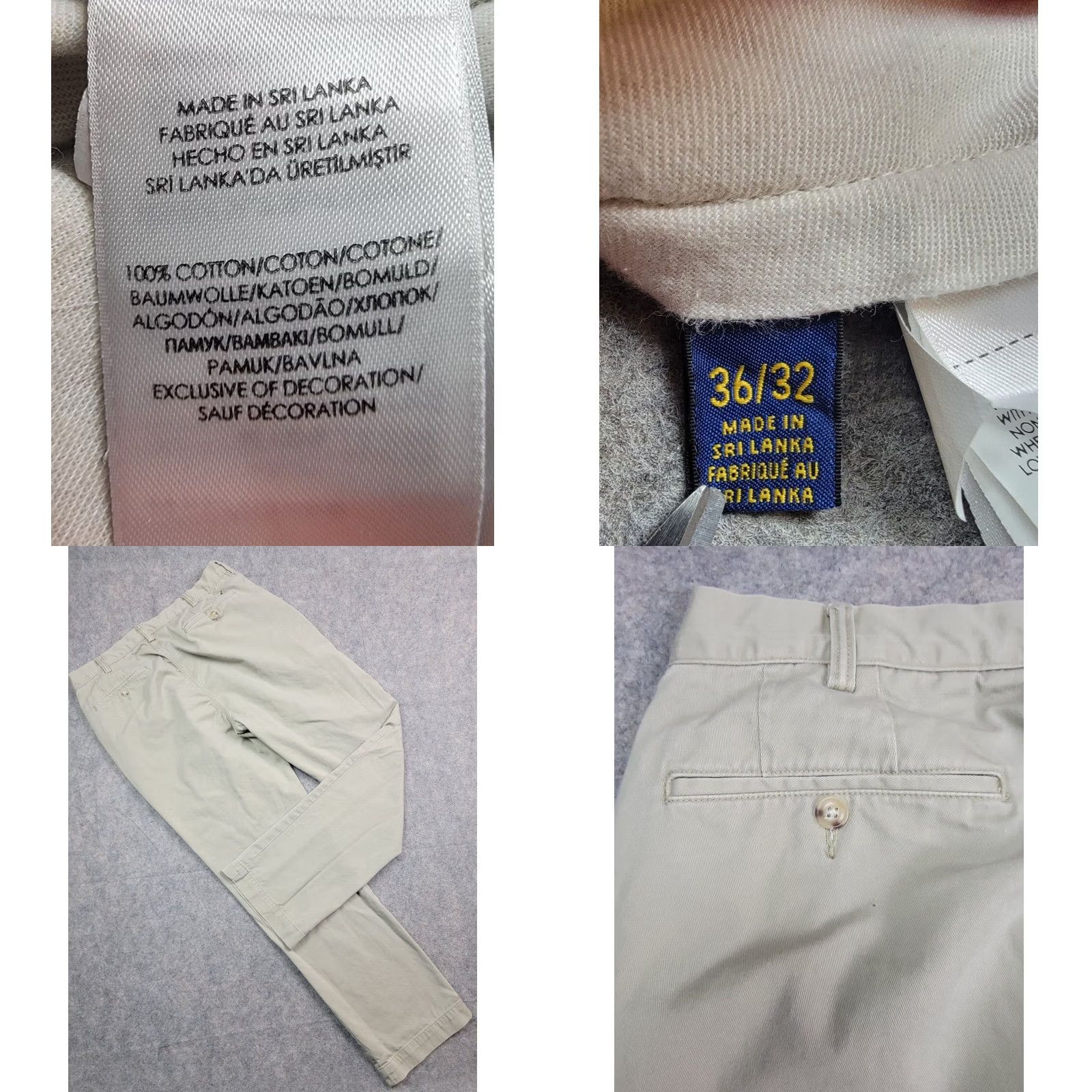 Polo Ralph Lauren Polo Ralph Lauren Chino Pants Mens 36x32 Flat Front Khaki Solid Cotton Classic Fit by Polo Ralph Lauren Pants Mens 36 Look Size US M / EU 48-50 / 2 - 8 Thumbnail