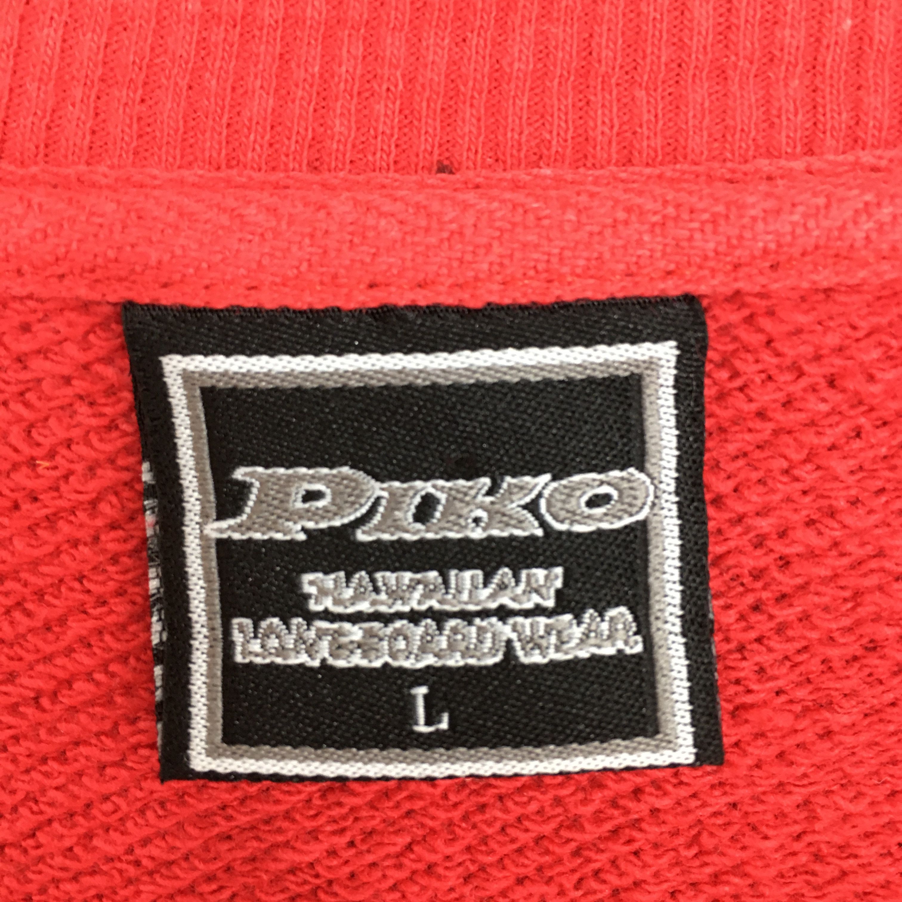 Vintage Vintage 90s Piko Surfing Red Sweatshirt Large Size US L / EU 52-54 / 3 - 3 Thumbnail
