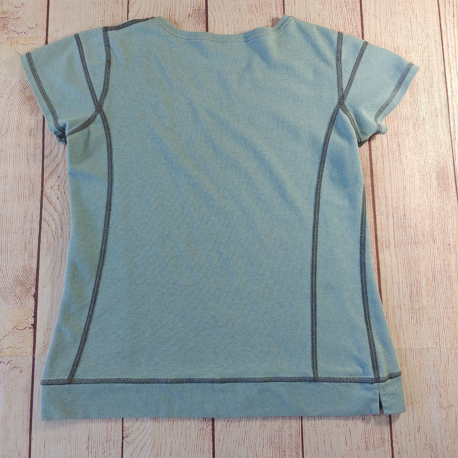 Kuhl Kuhl blue textured V-neck short sleeve tee sz S Size S / US 4 / IT 40 - 6 Thumbnail