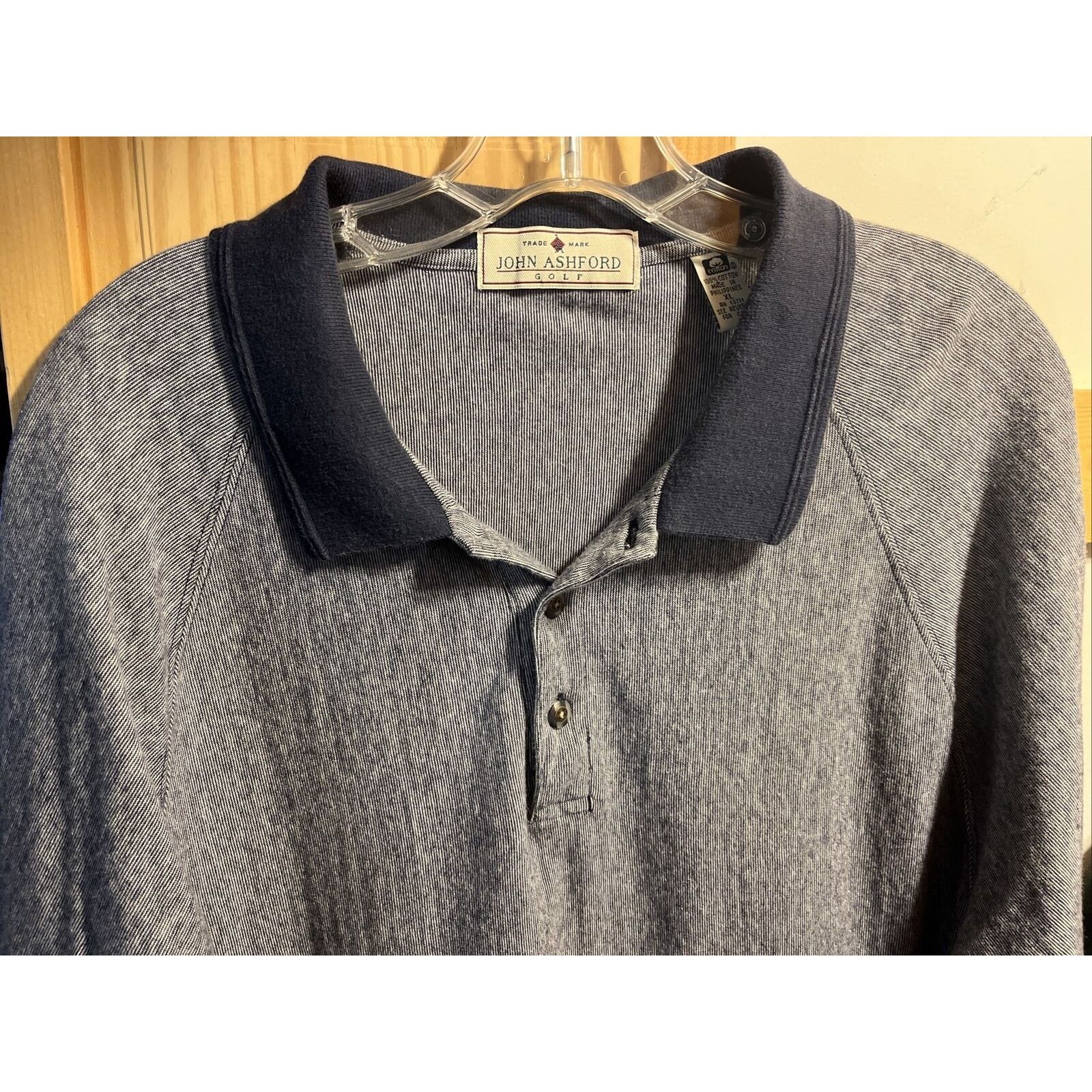 John Ashford John Ashford Golf Vintage Men XL Gray 1/4 Button Cotton Polo Size US XL / EU 56 / 4 - 5 Thumbnail