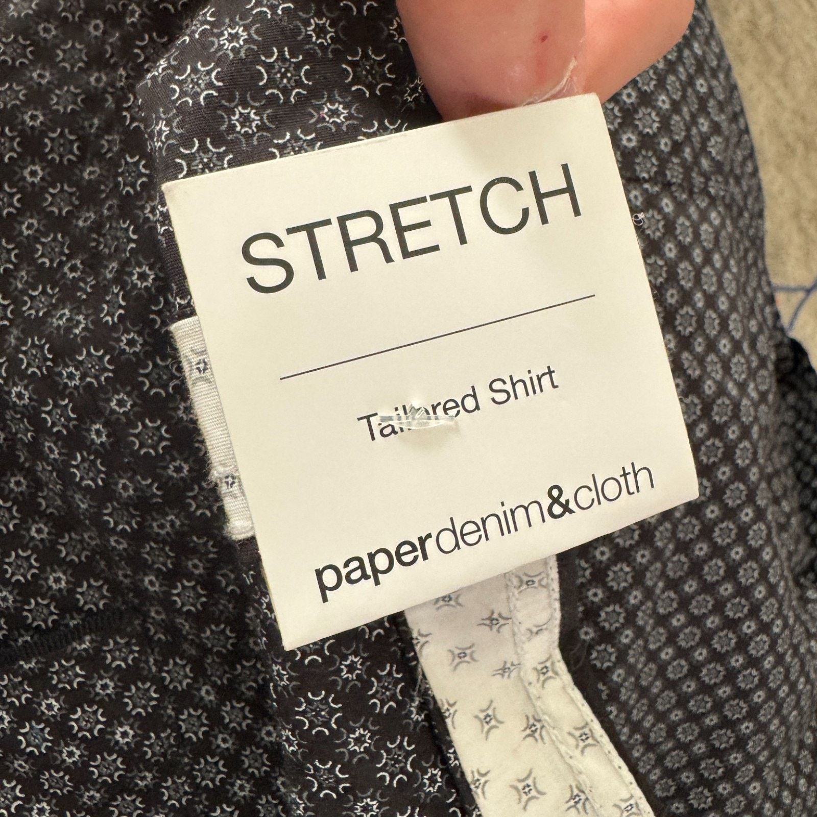 Paper Denim & Cloth Paperdenim & Cloth Slim Fit Shirt XL Black White Geometric Size US L / EU 52-54 / 3 - 11 Thumbnail
