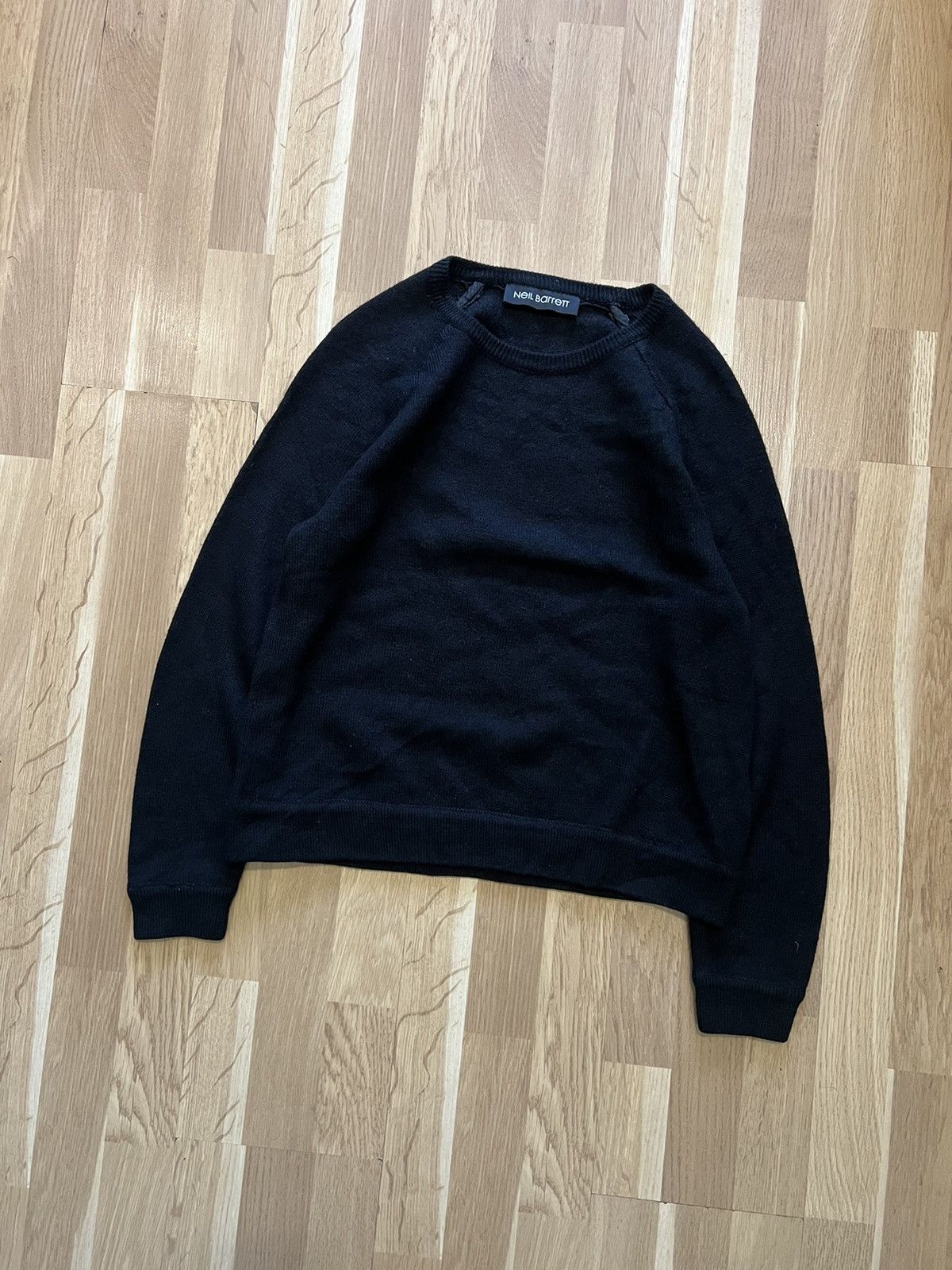 Neil Barrett × Vintage Vintage Neil Barrett sweater archive mohair avantgarde black Size US M / EU 48-50 / 2 - 2 Thumbnail