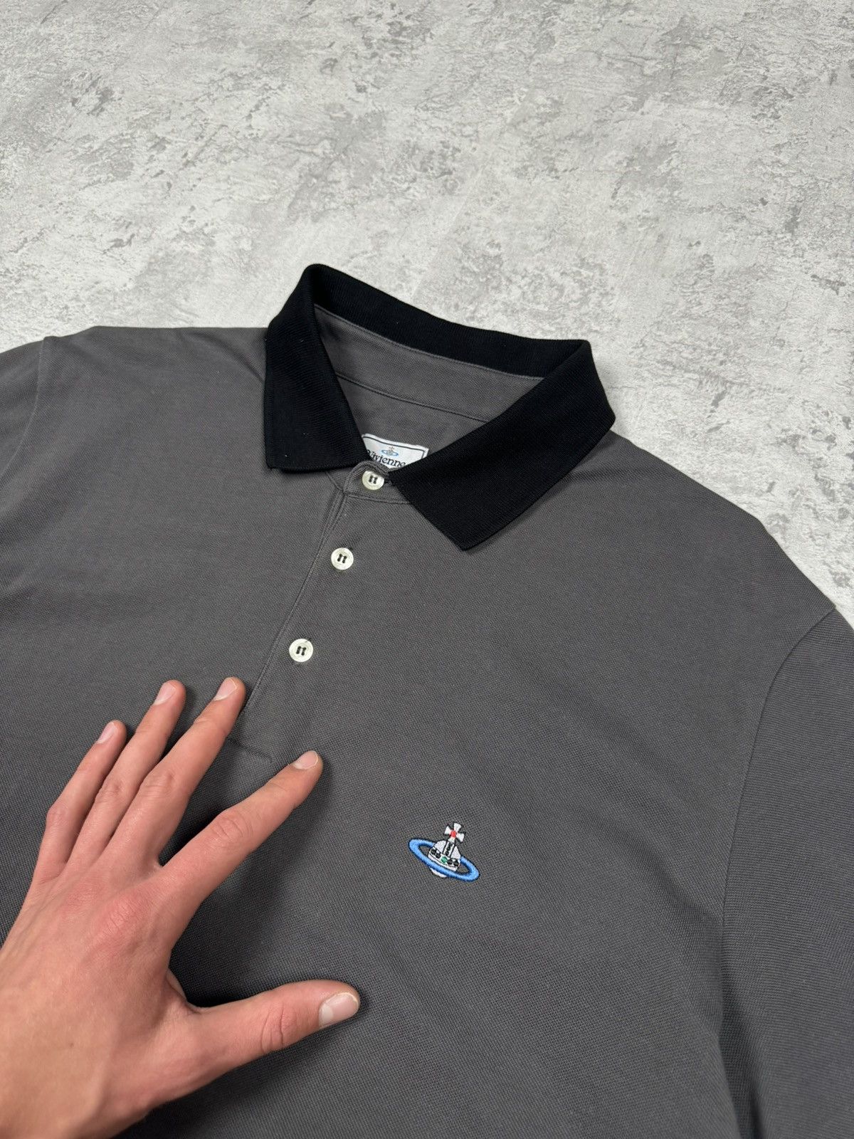Vivienne Westwood Vivienne Westwood Gray Polo Shirt Size XL Size US XL / EU 56 / 4 - 4 Thumbnail