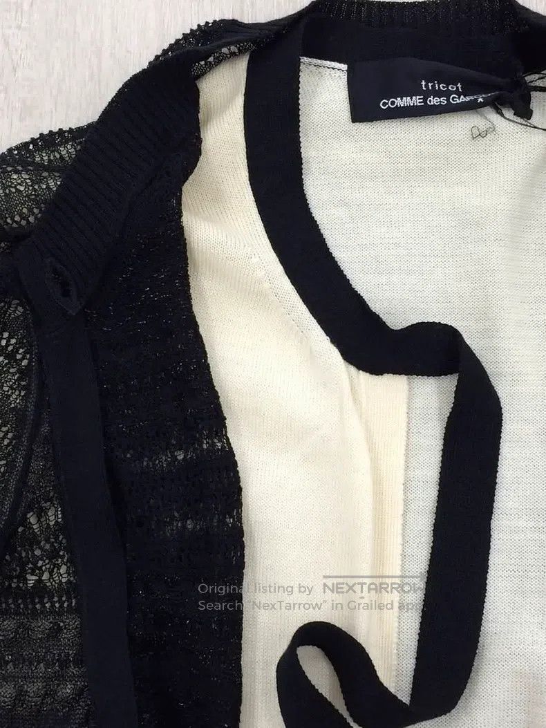 Comme des Garcons Comme Des Garcons Lace Knit Cardigan with Tie Size S / US 4 / IT 40 - 4 Thumbnail