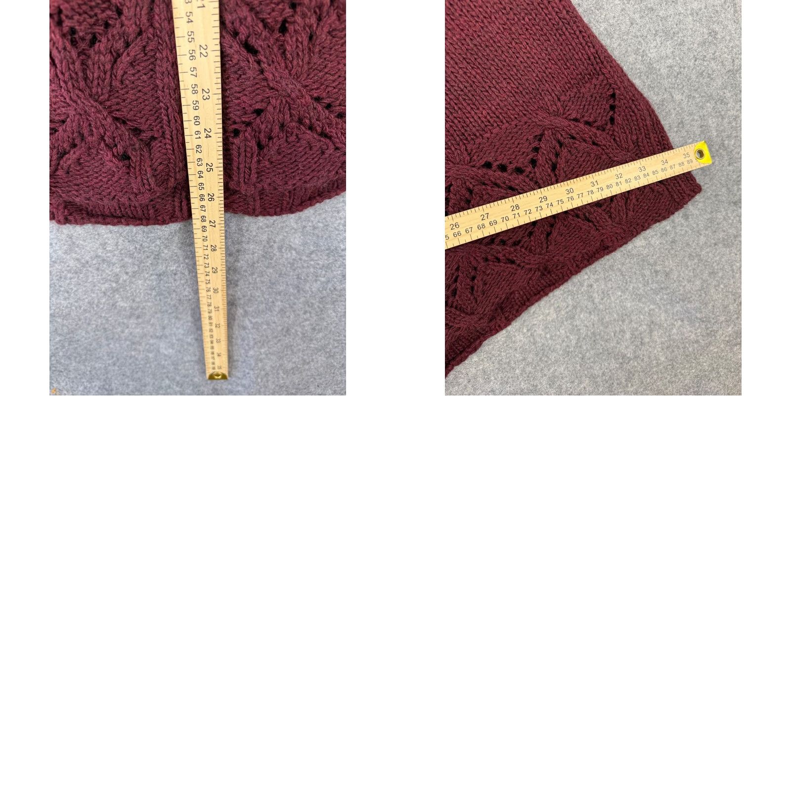 Vintage VINTAGE Cocogio Poncho Cape Sweater Womens OSFA Maroon Wool Blend Knit High Neck Cape Sweater Womens OSFA Maroon Wool Blend Knit High Neck Vintage Size ONE SIZE - 9 Thumbnail