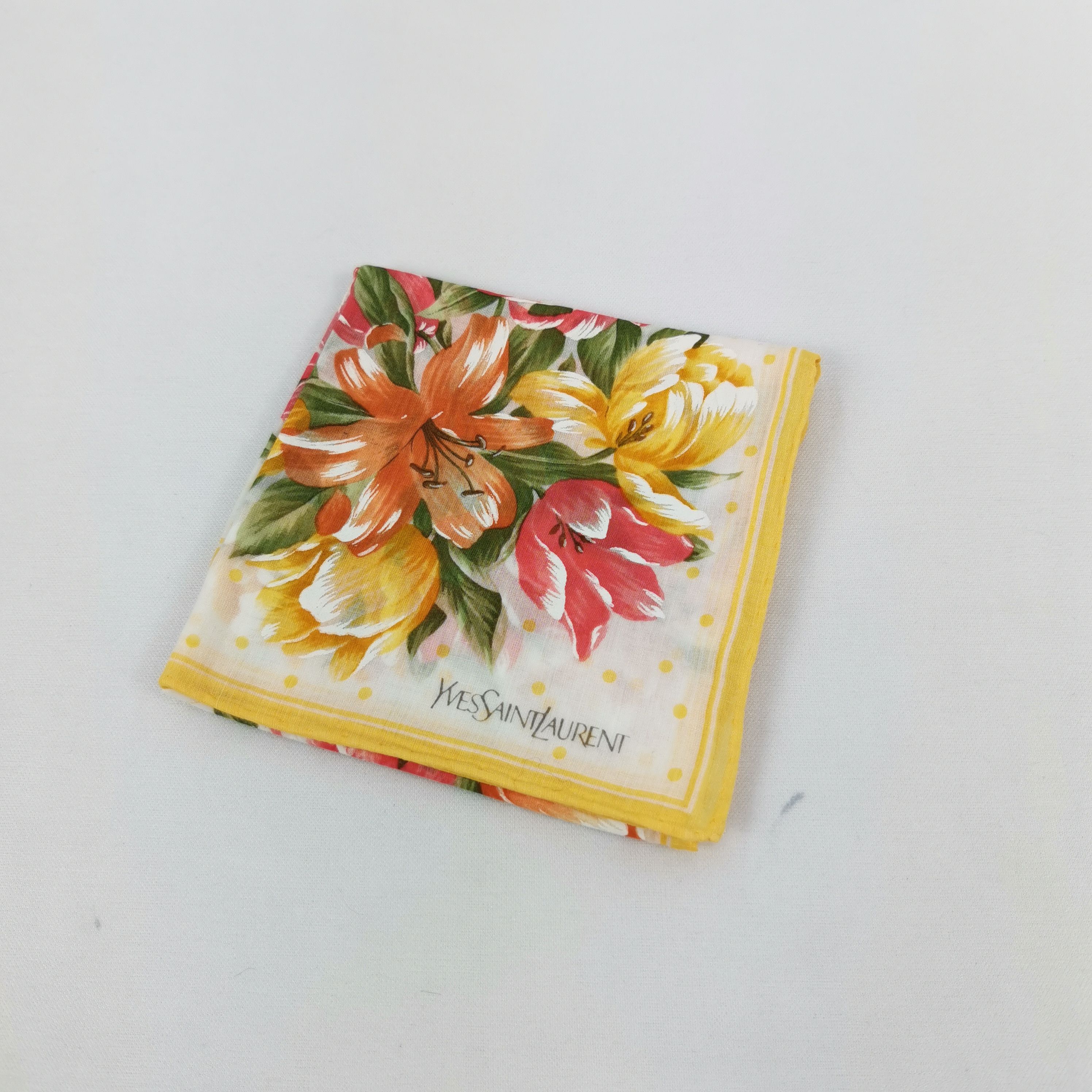 Vintage Vintage Yves Saint Laurent Handkerchief Pocketsquare Bandana Size ONE SIZE - 4 Thumbnail