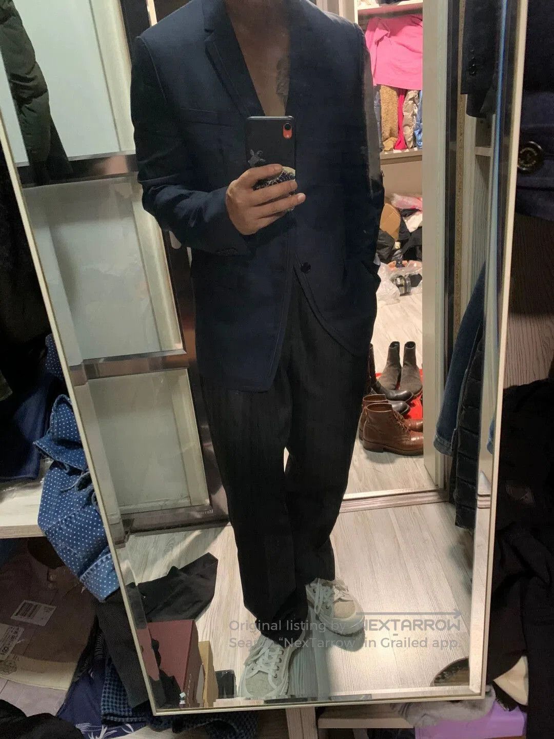 Dior Blue Formal Blazer with Lapel Trim. Size US M / EU 48-50 / 2 - 9 Thumbnail