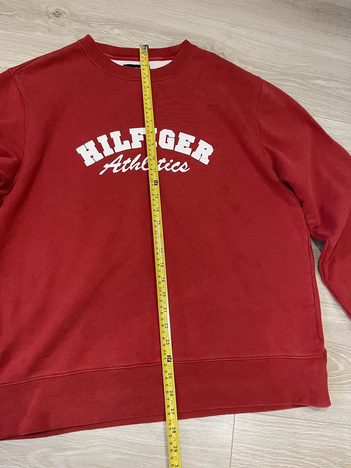Tommy Hilfiger Tommy Hilfiger Vintage Sweatshirt Mens Red Cotton 85 L Size US L / EU 52-54 / 3 - 13 Thumbnail