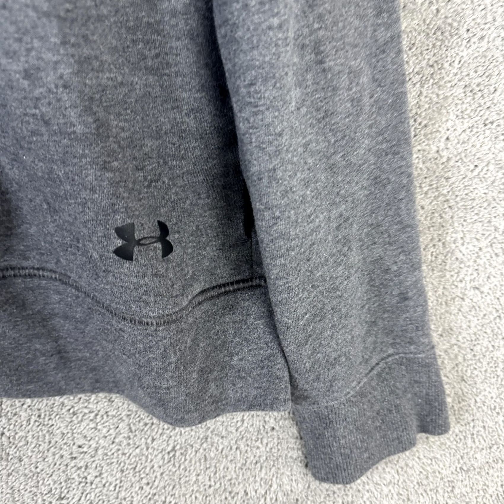 Under Armour Under Armour Hoodie Mens 2XL Gray Full Zip Jersey Sweatshirt Striped Logo Size US XXL / EU 58 / 5 - 3 Thumbnail