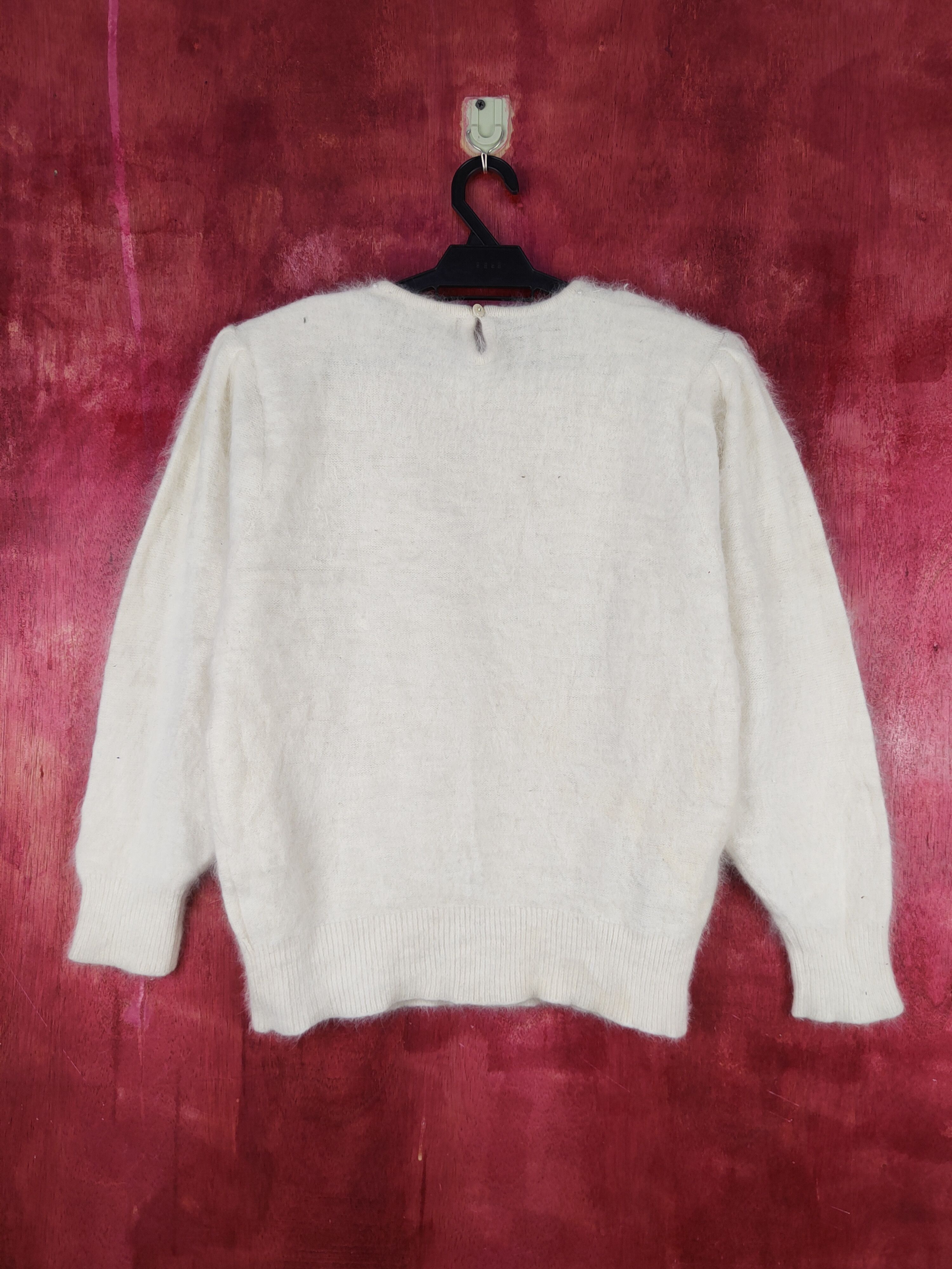 Homespun Knitwear Bonne Grand Cream Shag Shaggy Fur Mohair Knitwear #S2066 Size M / US 6-8 / IT 42-44 - 8 Thumbnail
