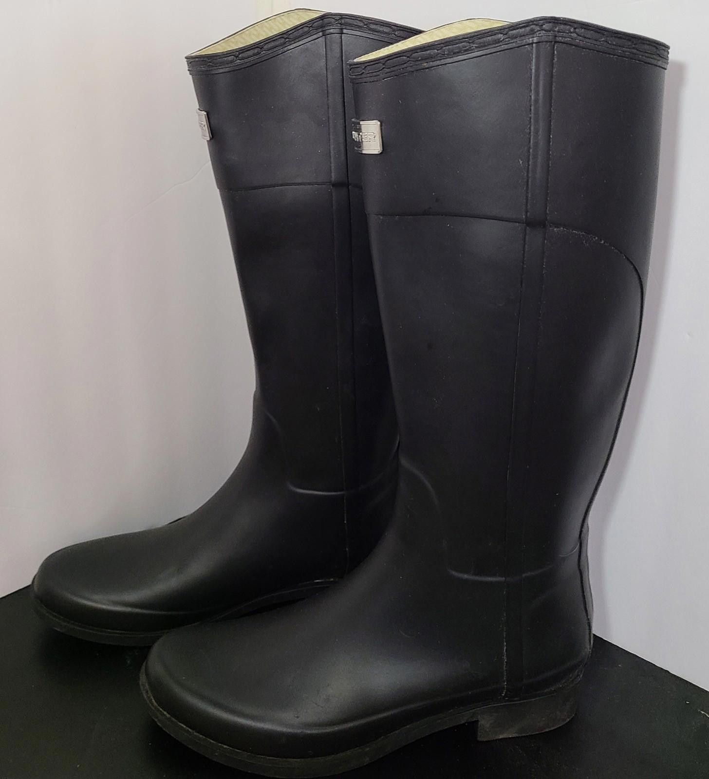 Hunter Hunter Cece Metallic Logo Rain Boots US 9M/10F UK8 EU42 Size US 10 / IT 40 - 4 Thumbnail