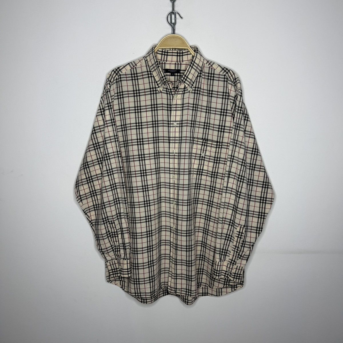 Vintage Burberry Nova Check Shirt Retro Y2K 90s Button Up