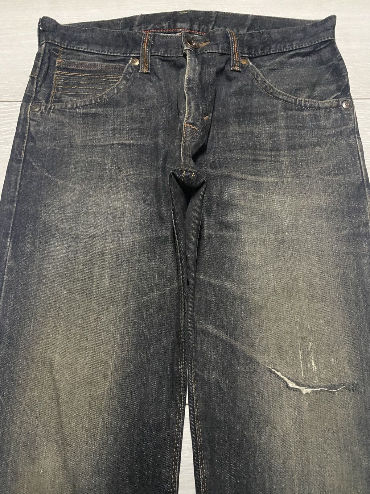 Edwin Edwin exclusive Vintage Black Denim Tears Loose Jeans Size US 33 - 3 Thumbnail