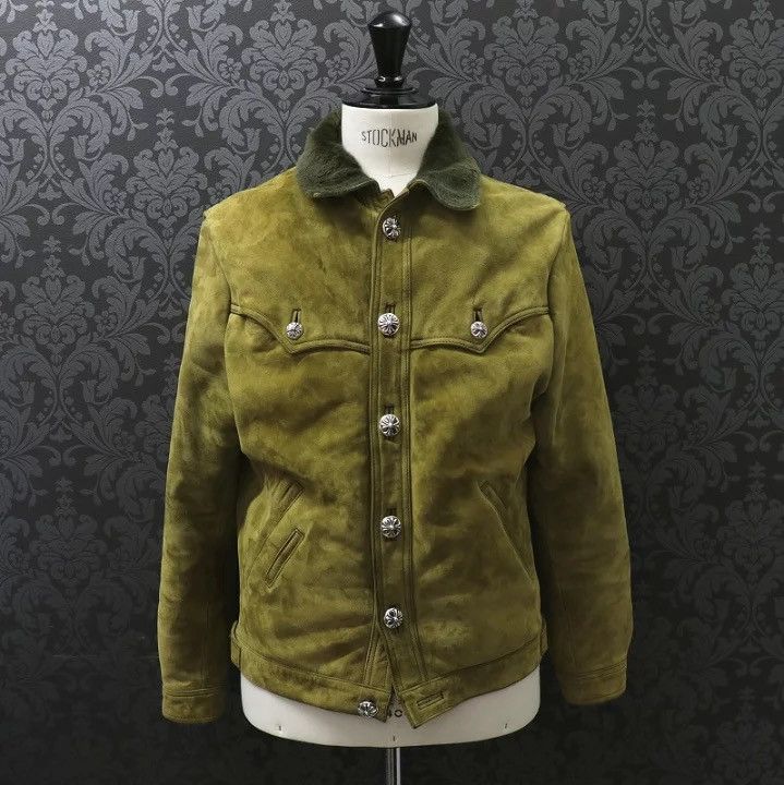 Chrome Hearts Chrome Hearts Cross Button Suede Jacket Size US S / EU 44-46 / 1 - 1 Thumbnail