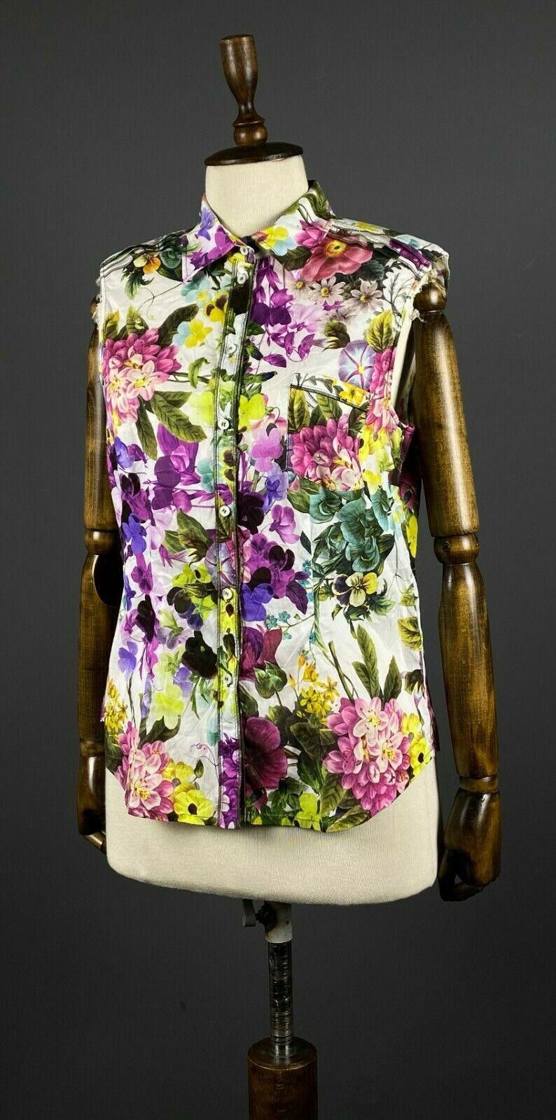 Designer Ladies Riani Floral Button Up Top Shirt Size F 42 / GB 14 Size M / US 6-8 / IT 42-44 - 1 Thumbnail